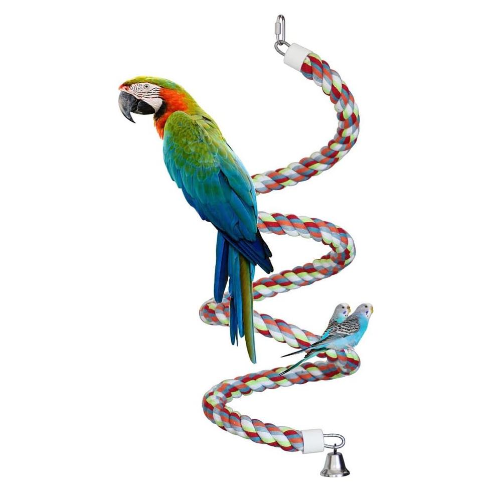 Percha de Cuerda Bungee Kintor 210cm para Loros Medianos