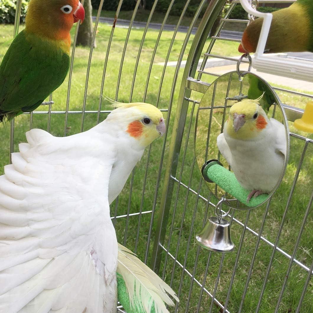 Juguete Espejo para Aves Litewood con Campana 27x10cm