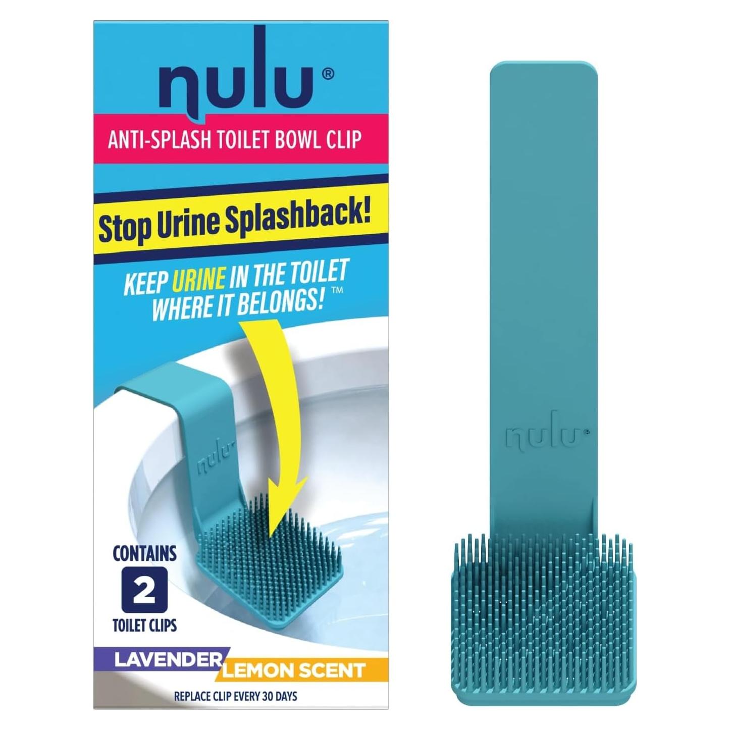 Clip Anti-Salpicaduras de Orina Nulu - 2 Pack, Aroma Limón y Lavanda