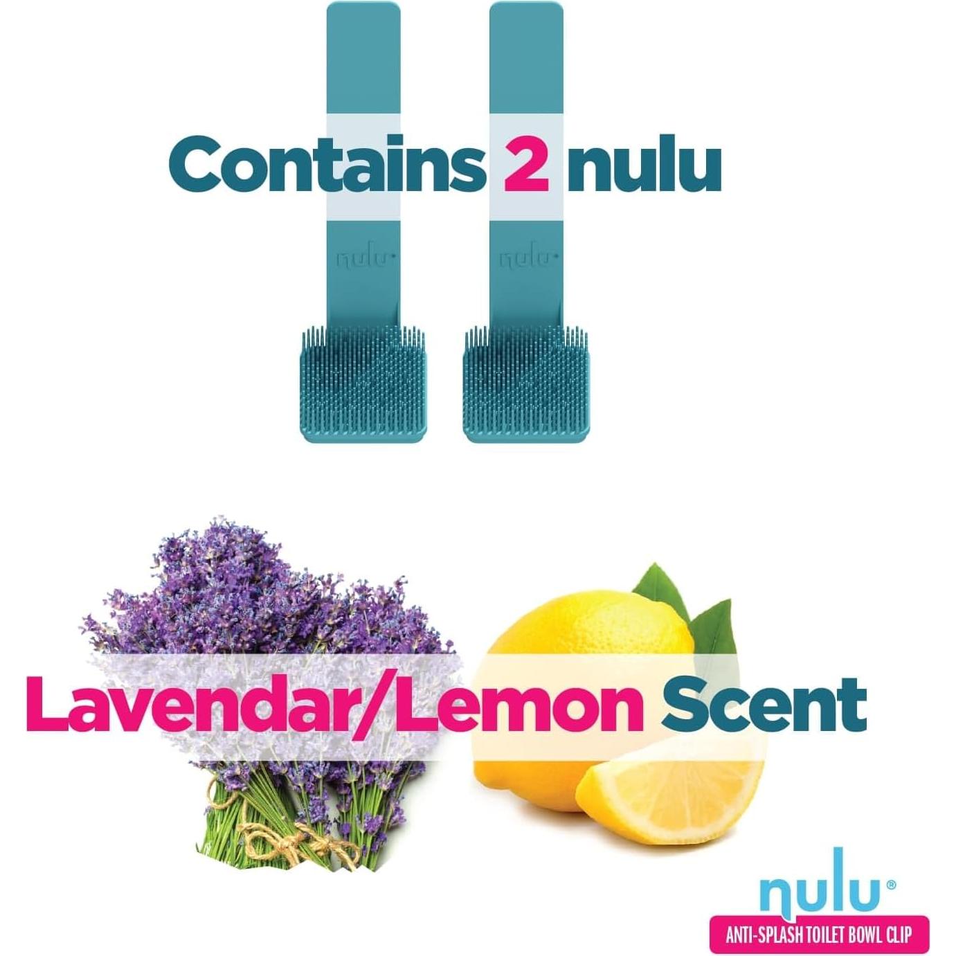 Clip Anti-Salpicaduras de Orina Nulu - 2 Pack, Aroma Limón y Lavanda