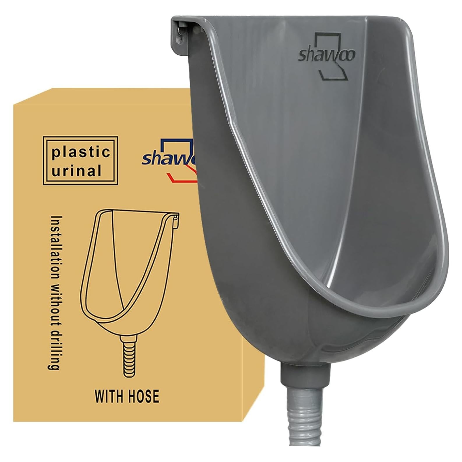 Orinal de plástico para hombres Shawoo, instalación sin perforación