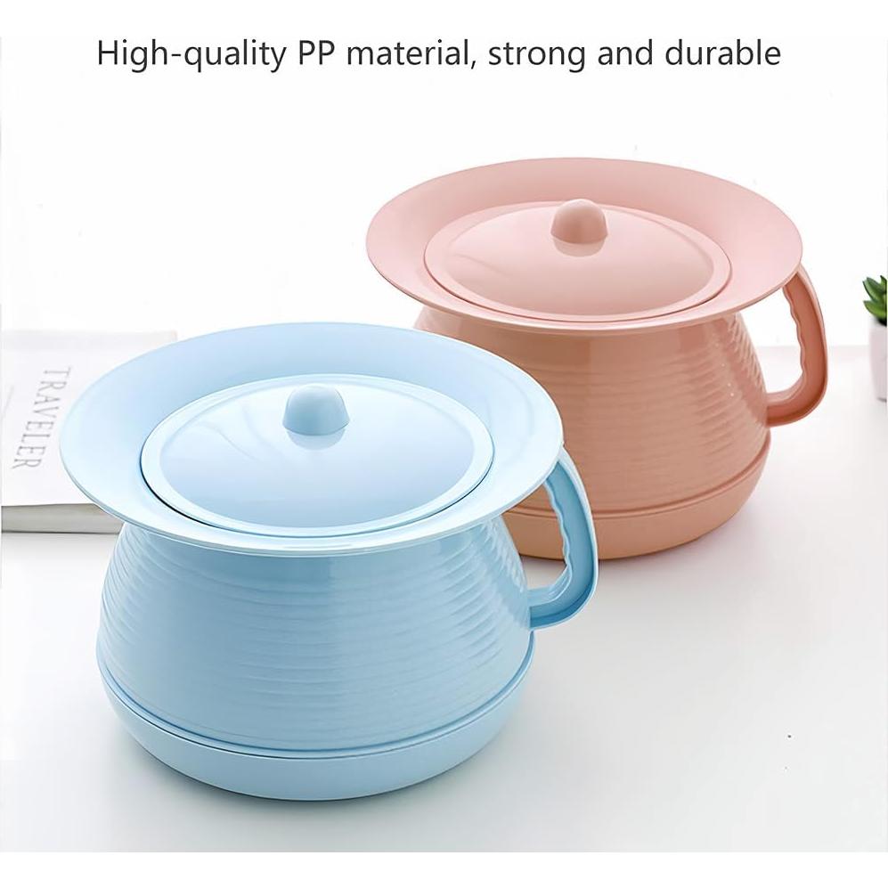 Orinal de Cama OOCOME Rosa con Tapa Antiodores 22x22cm