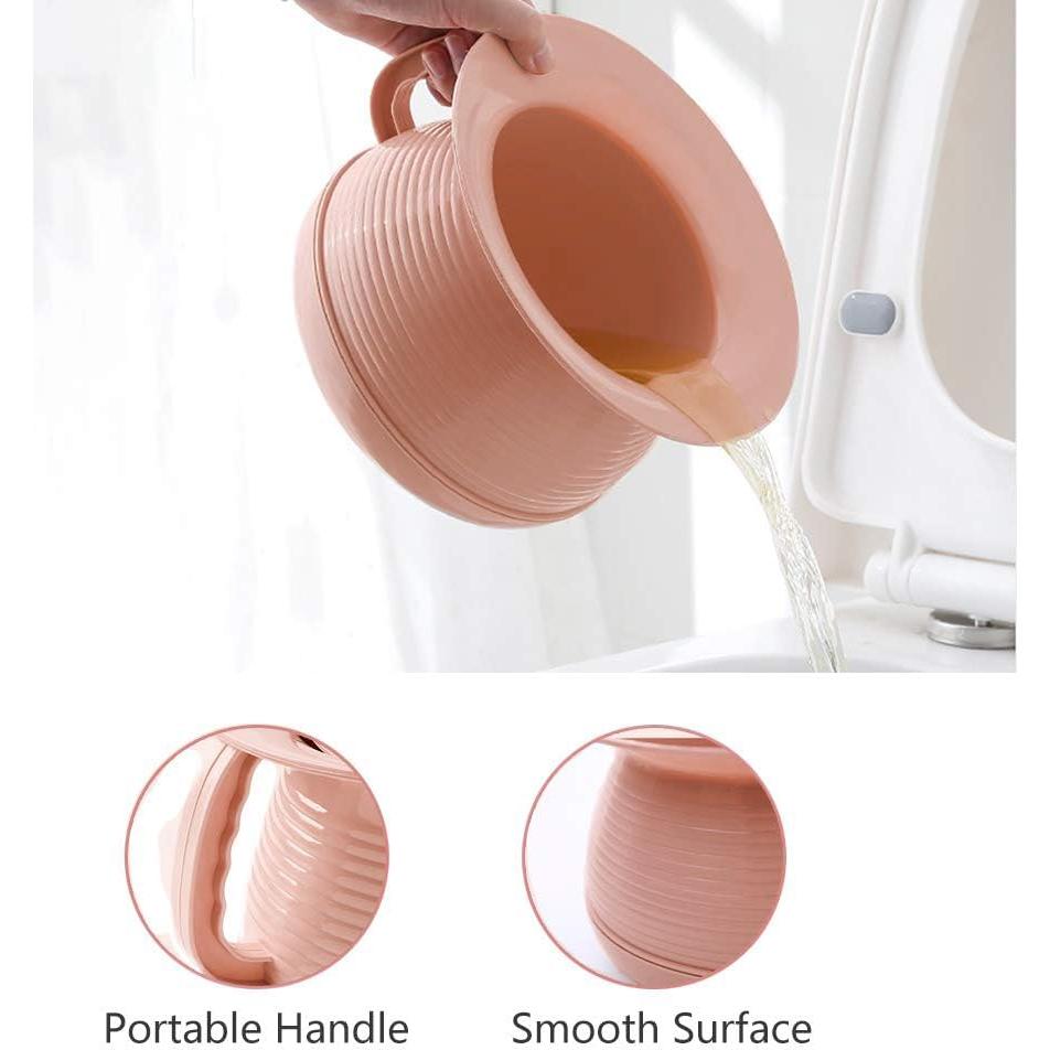 Orinal de Cama OOCOME Rosa con Tapa Antiodores 22x22cm