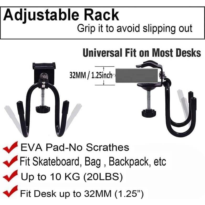 Soporte para Skateboard AUXPhome - Abrazadera Ajustable Negro