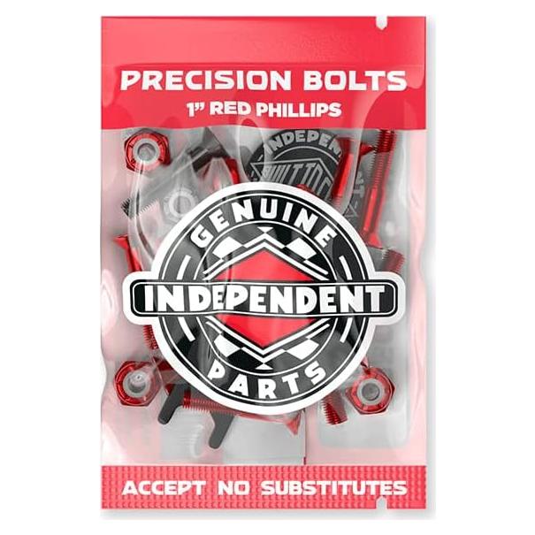 Hardware de Skateboard EGGORY 1" Phillips Rojo/Negro con Herramienta