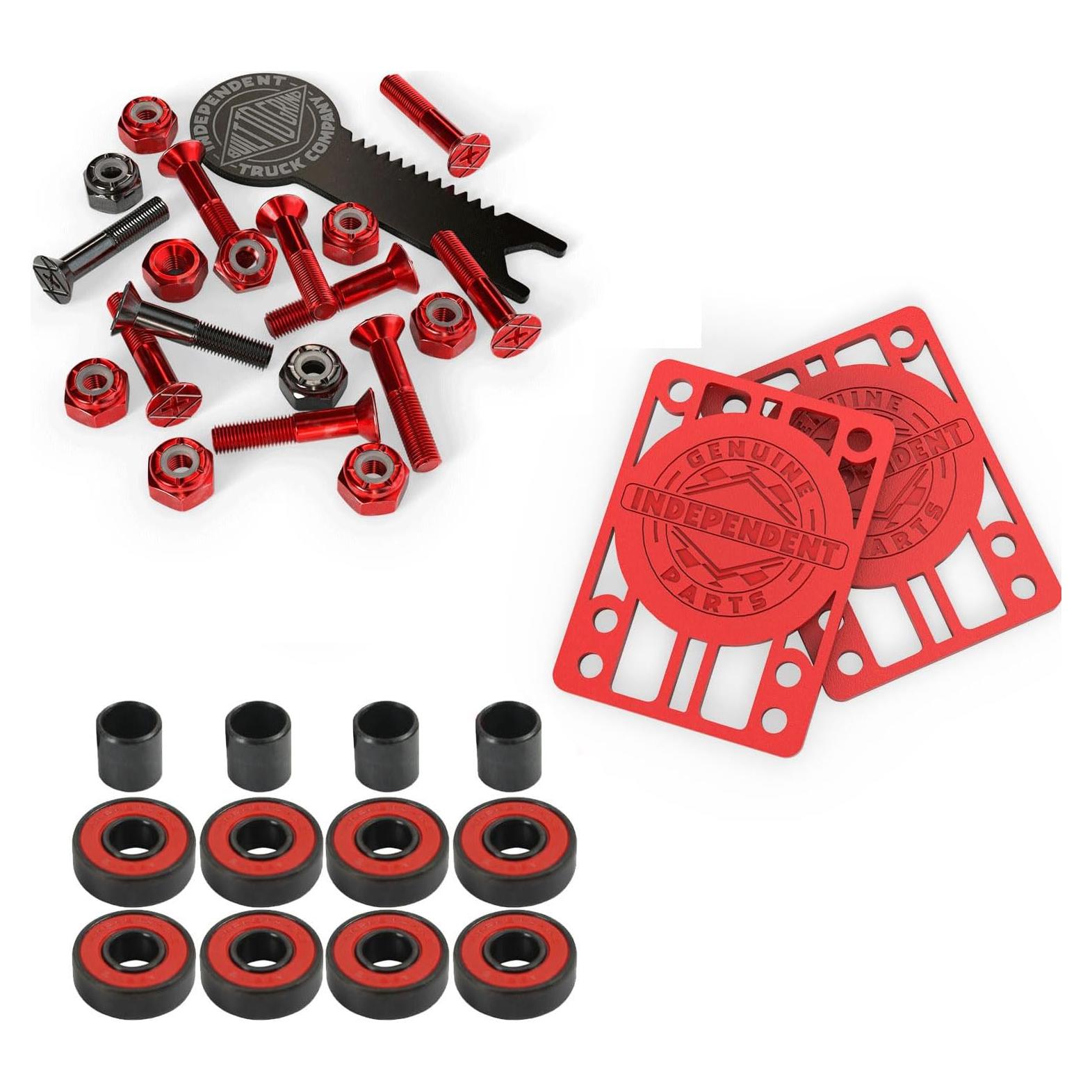 Hardware Patinete Independent + Elevadores 3.18mm + Rodamientos ABEC 5