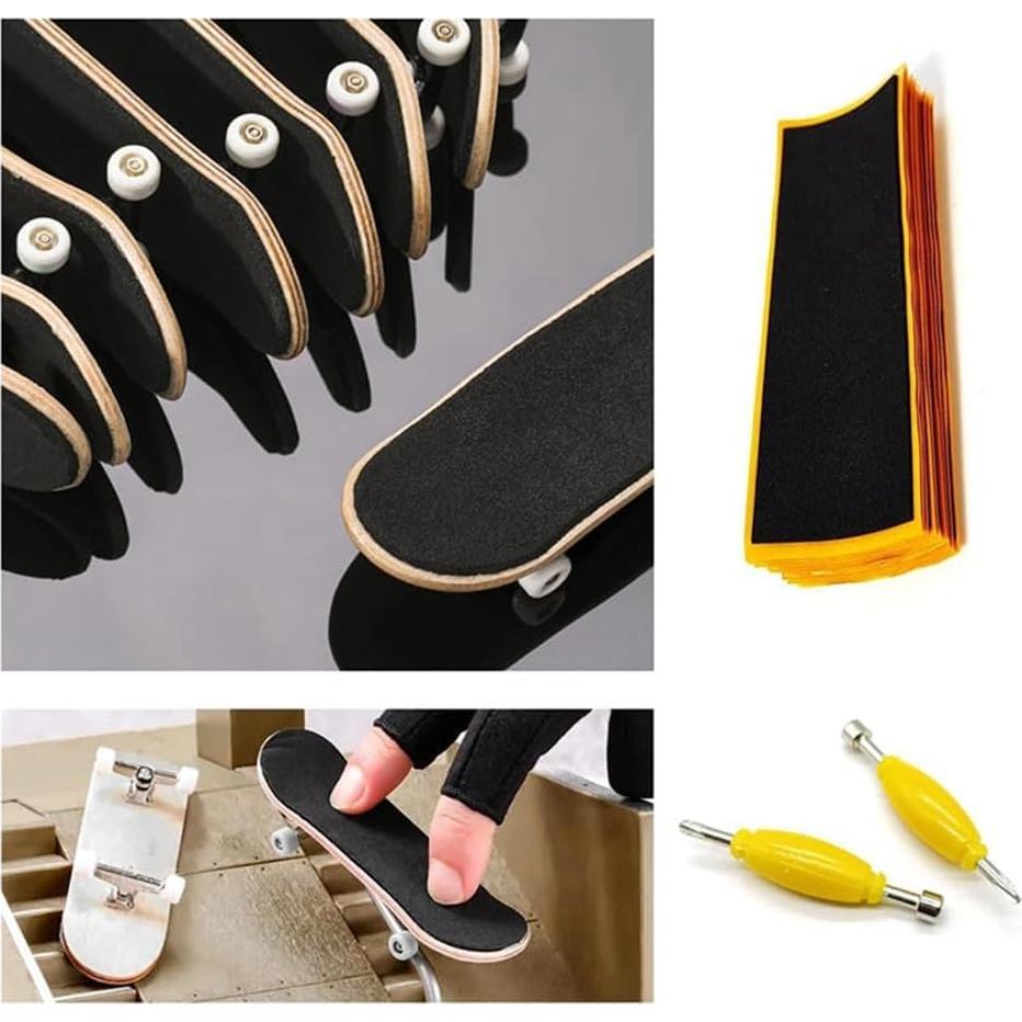 Paquete de 12 Cintas de Agarre Jizlan para Fingerboard + Destornillador