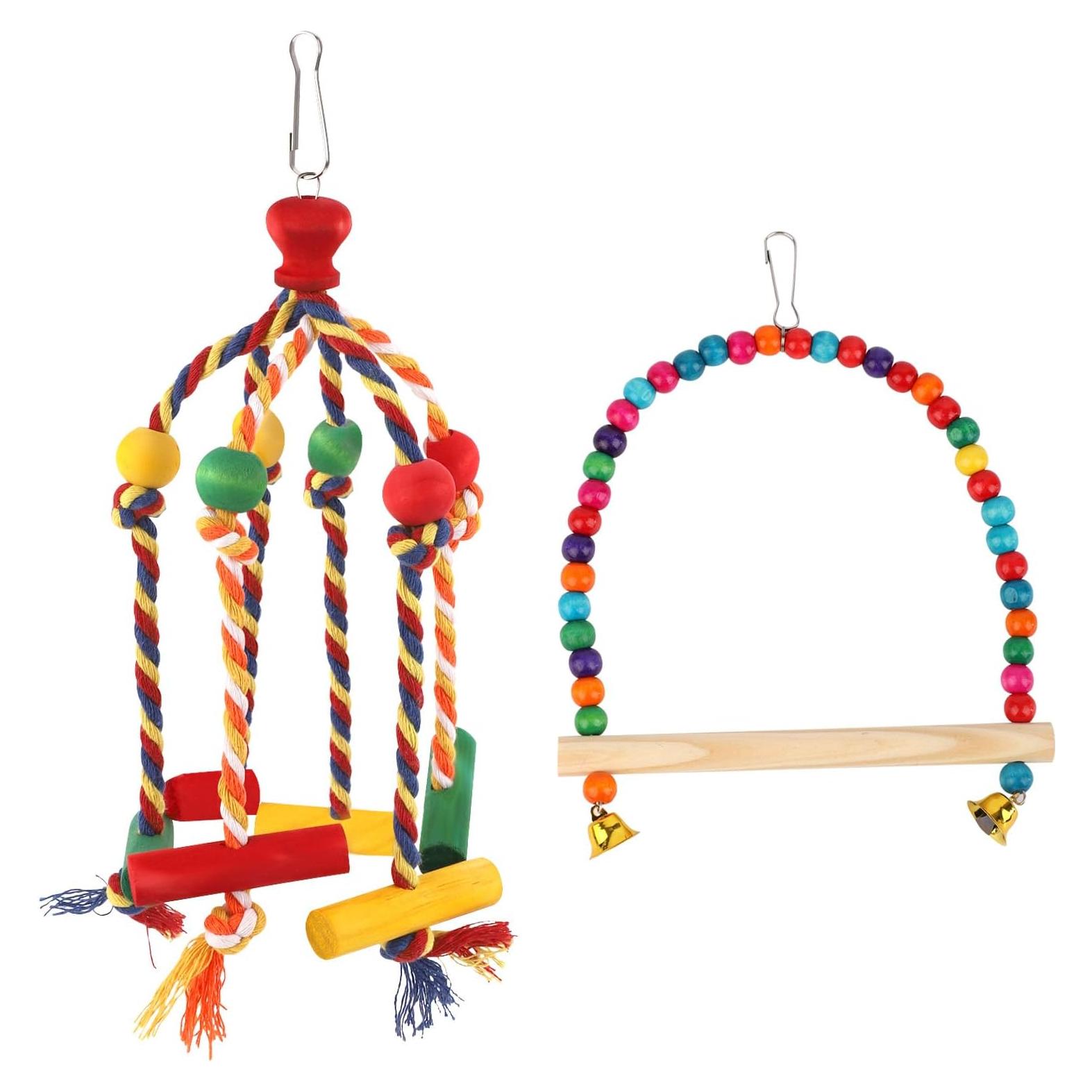 Juguetes para Aves Colgantes Gosknor - Columpio y Juguete Multicolor