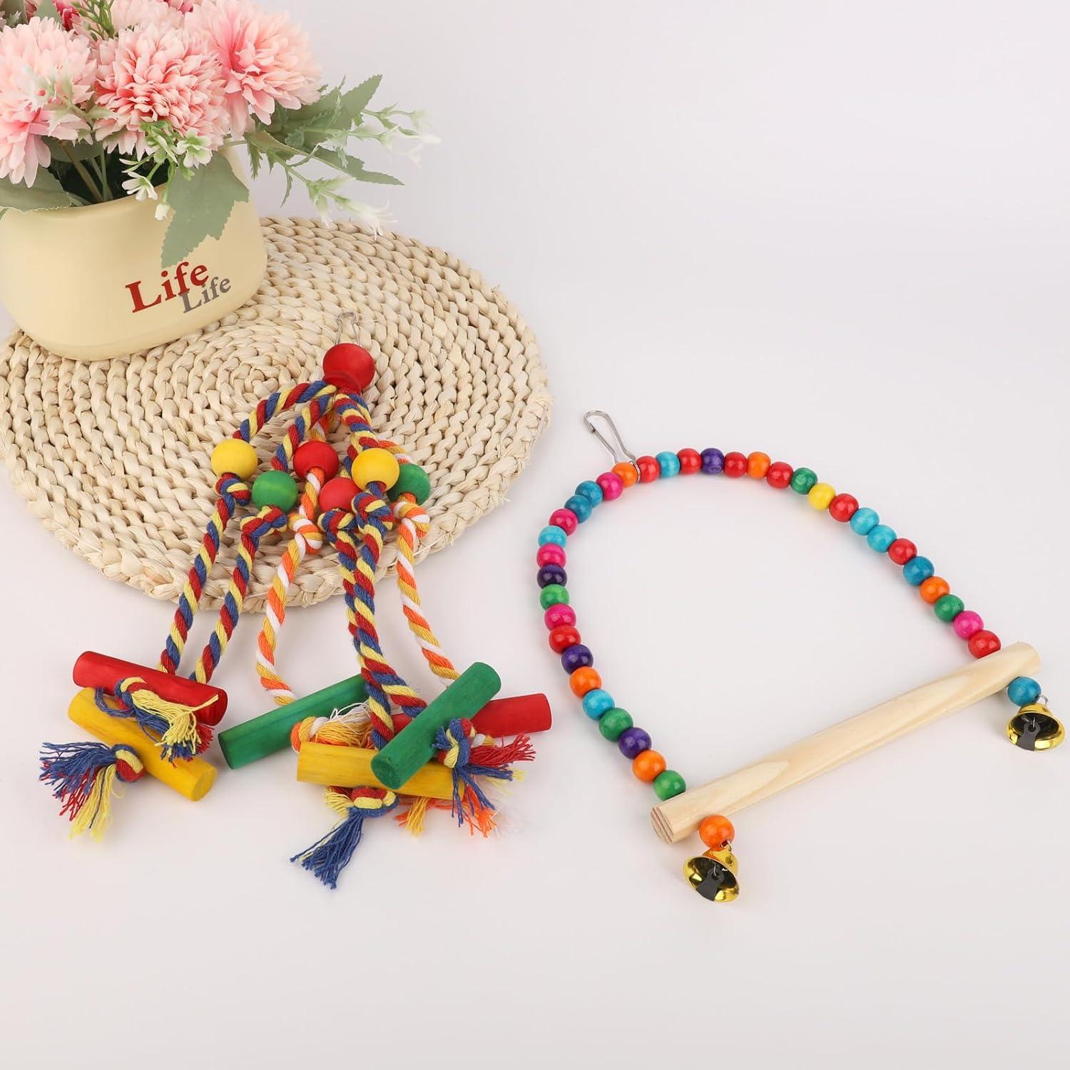 Juguetes para Aves Colgantes Gosknor - Columpio y Juguete Multicolor