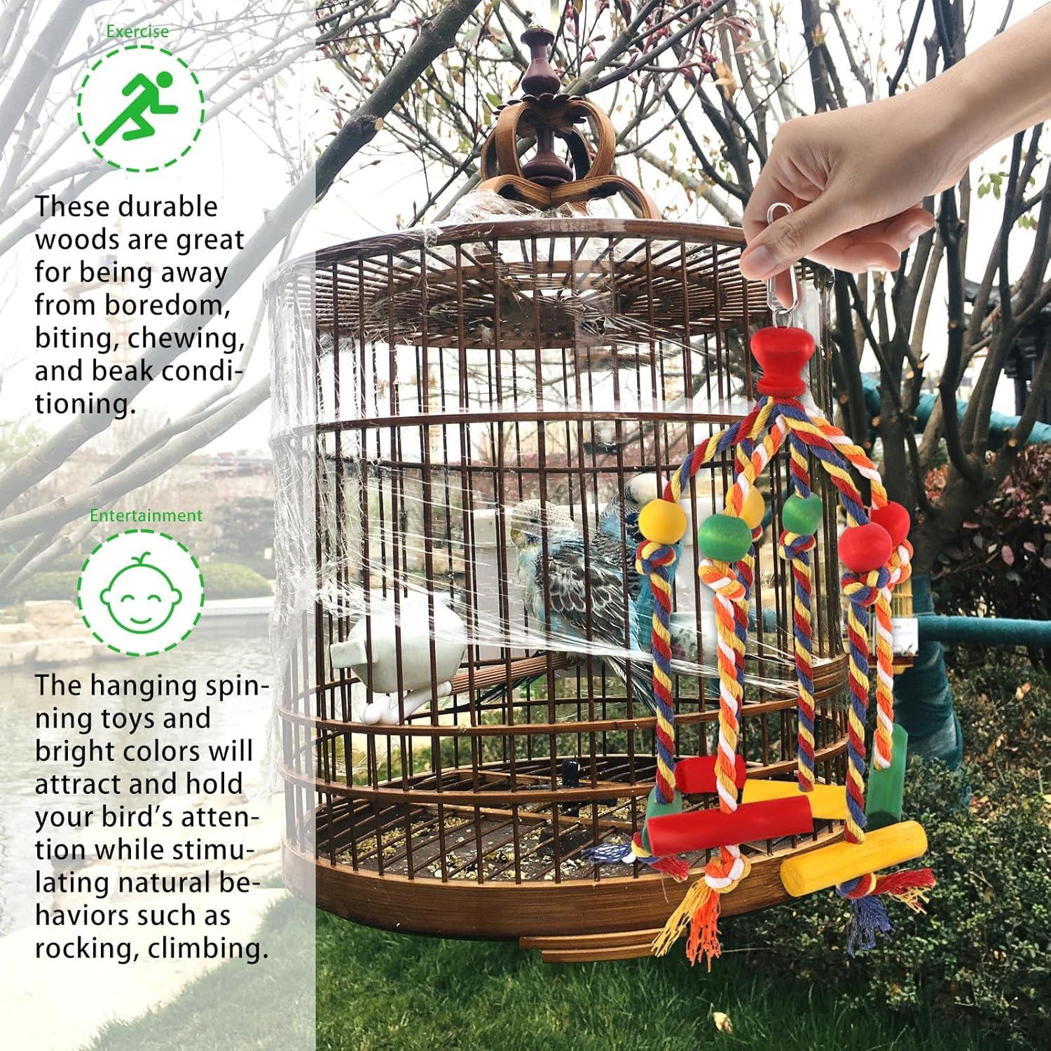 Juguetes para Aves Colgantes Gosknor - Columpio y Juguete Multicolor