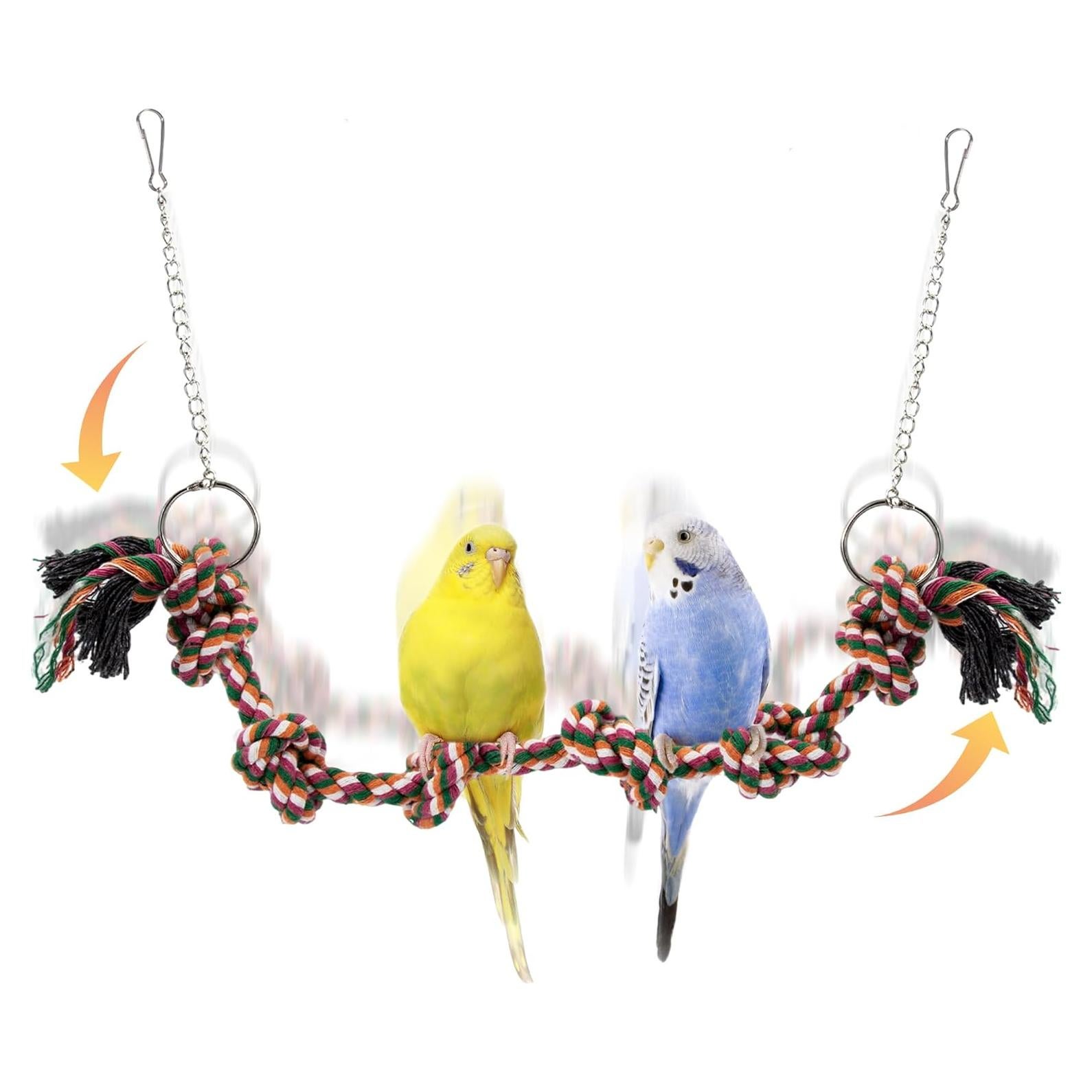 Columpio y Percha para Aves Jevnd 44.9x16cm Cuerda Algodón