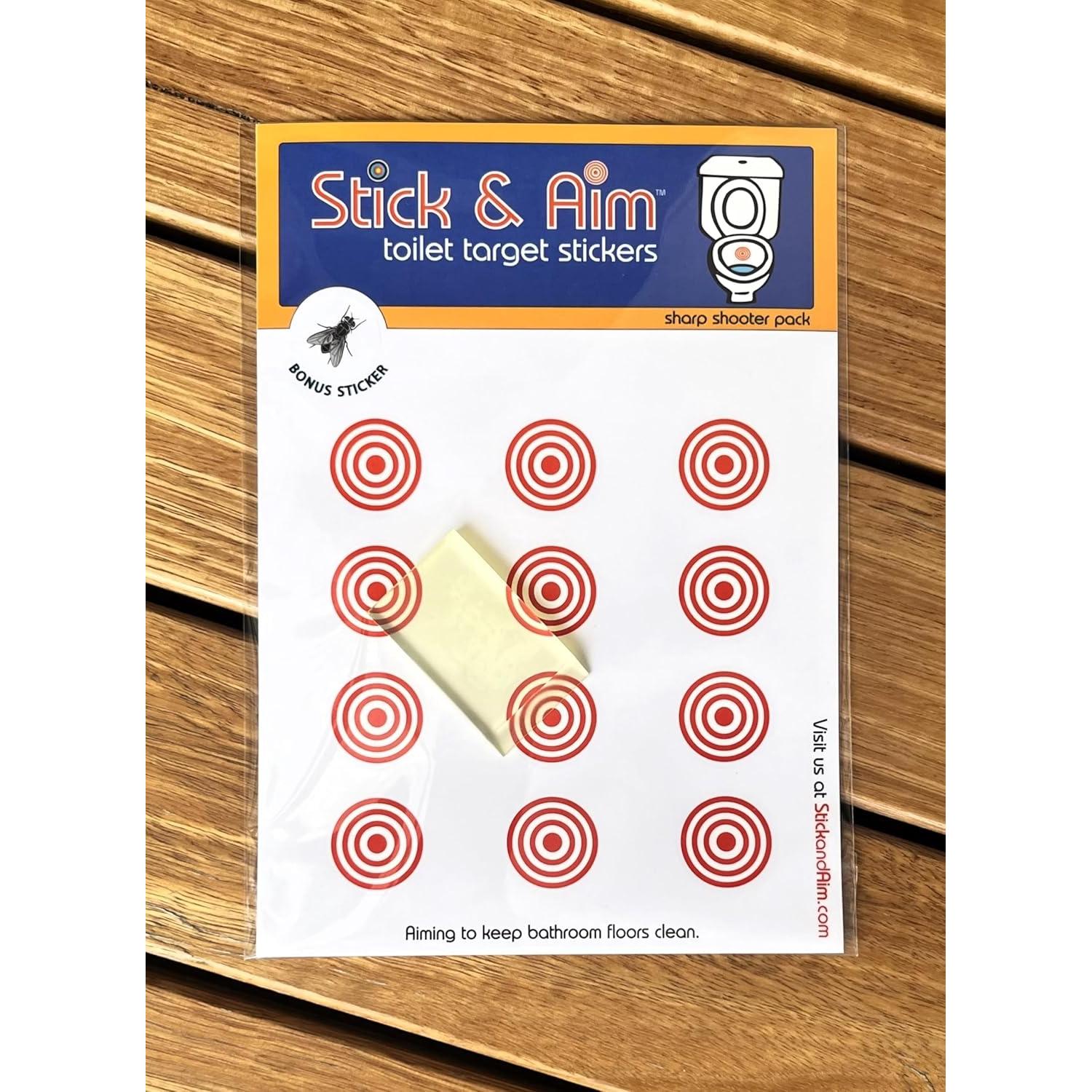 Pegatinas de Objetivos de Inodoro Stick & Aim - 13 Piezas