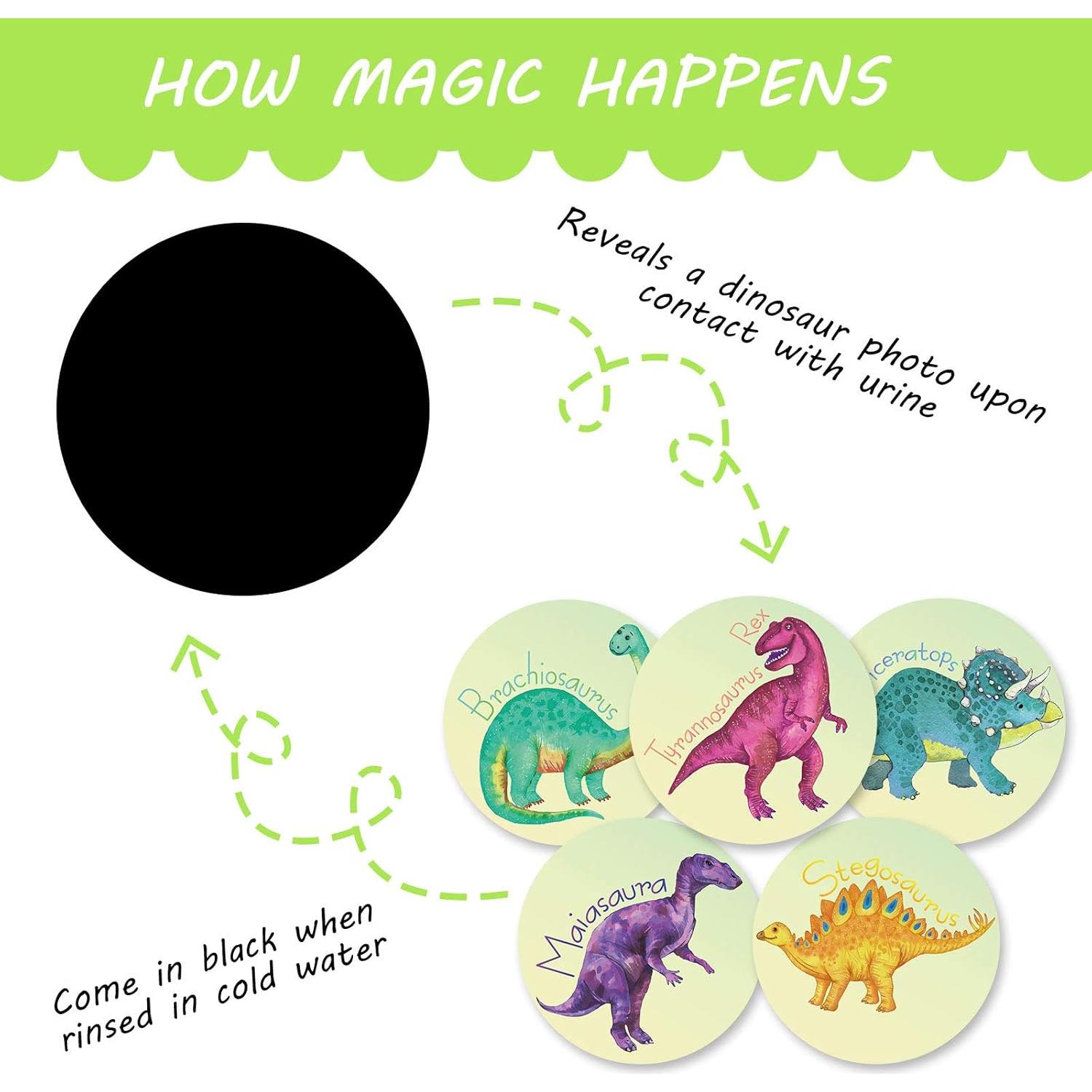 Pegatinas de Entrenamiento para Ir al Baño Zonon - 10 Pcs Dinosaurio