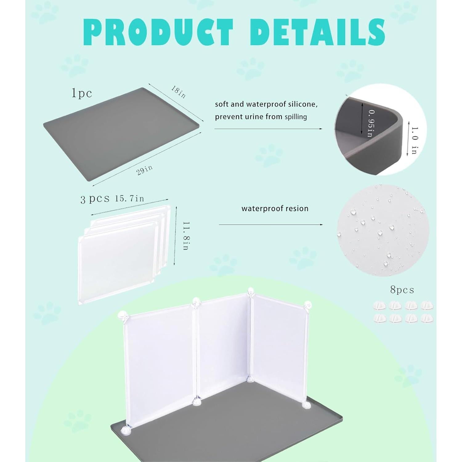 Caja de Arena para Perros Bencacawinstyle con Protector