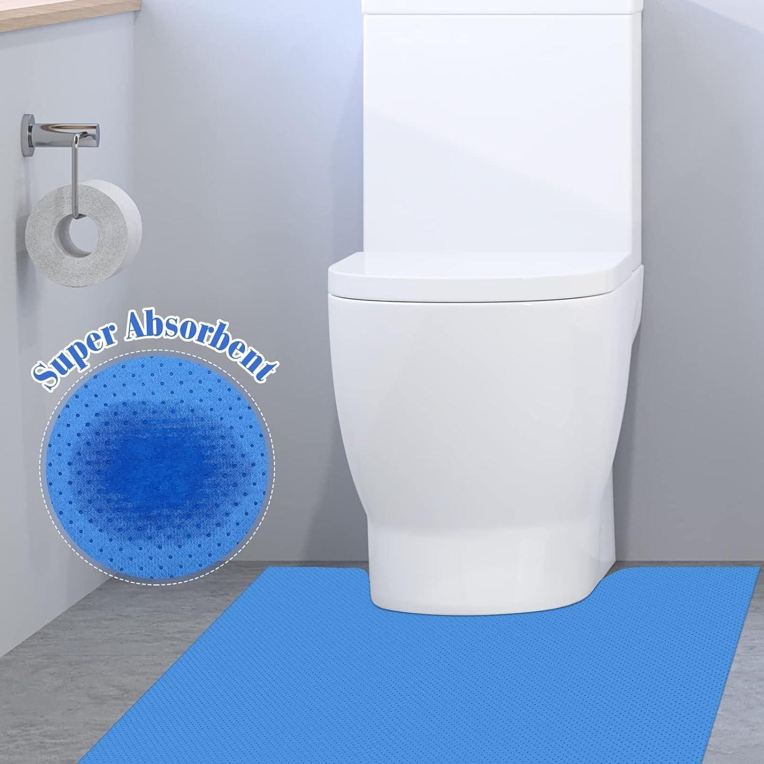 Alfombrillas desechables para inodoro U Azul 61x56cm 25 paquetes