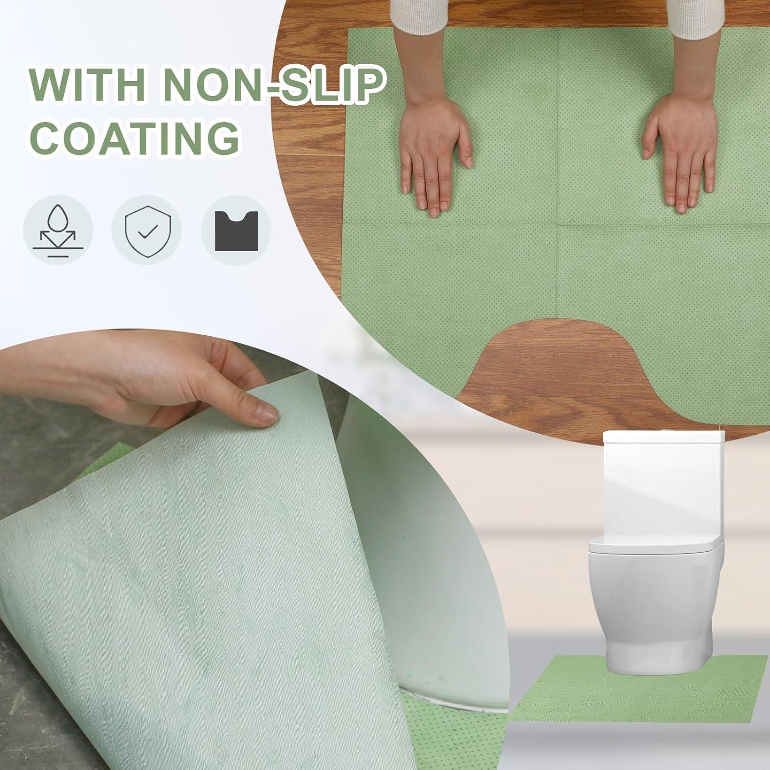 Alfombrillas Desechables para Inodoro Peryiter 25 Piezas 60x55cm Verde
