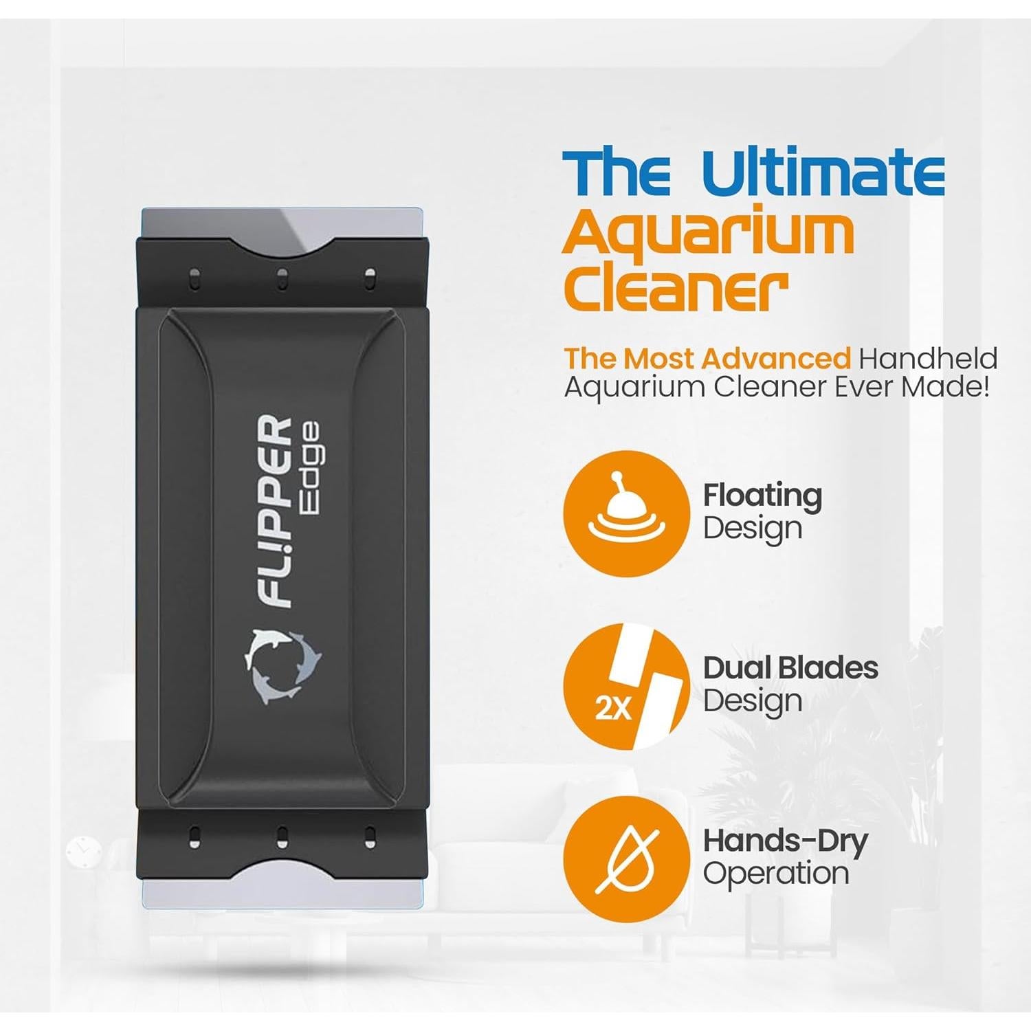 Limpiador Magnético Flipper EDGE 2-en-1 para Acuarios 12mm