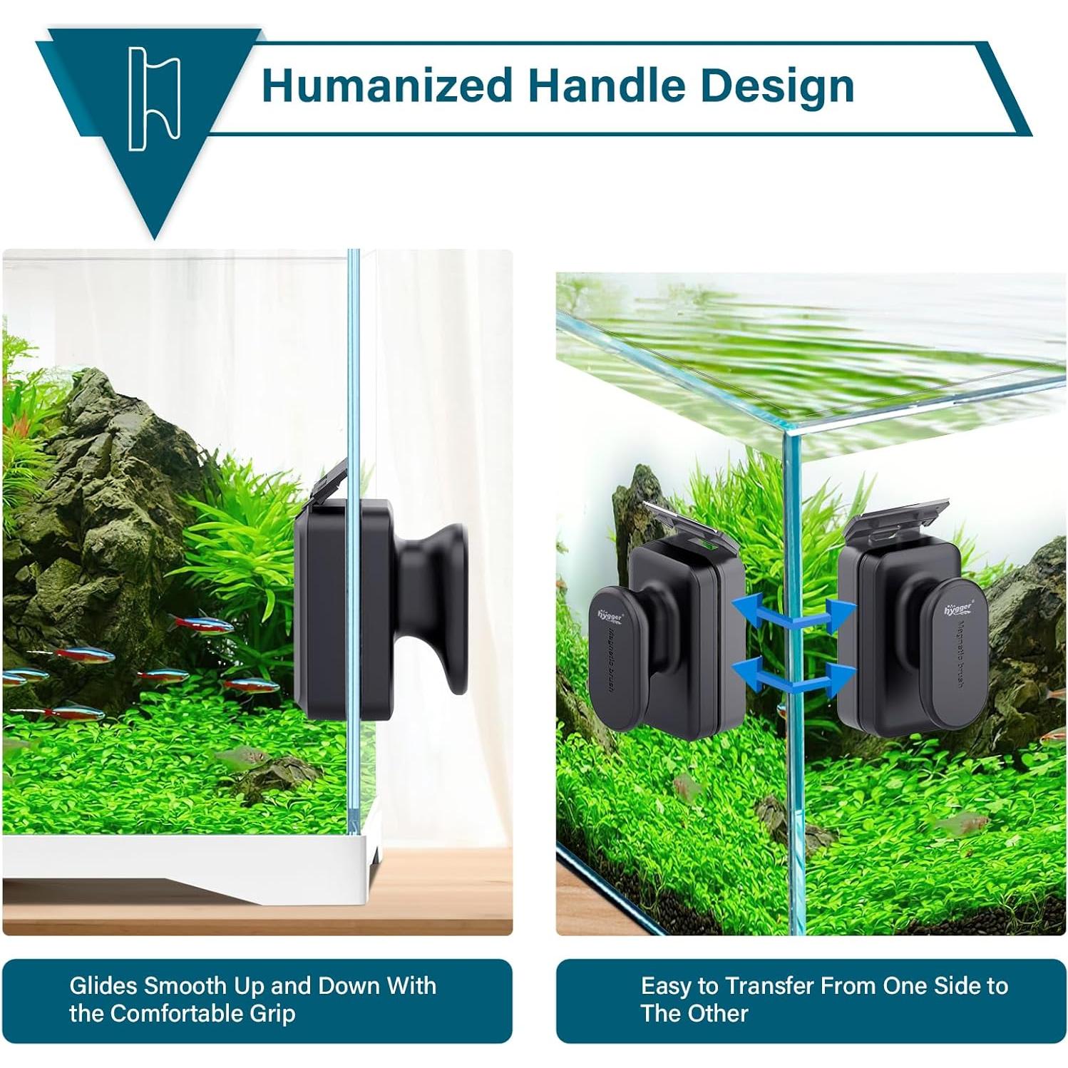 Limpiador de Vidrio para Acuario Hygger HG068 Magnético Flotante