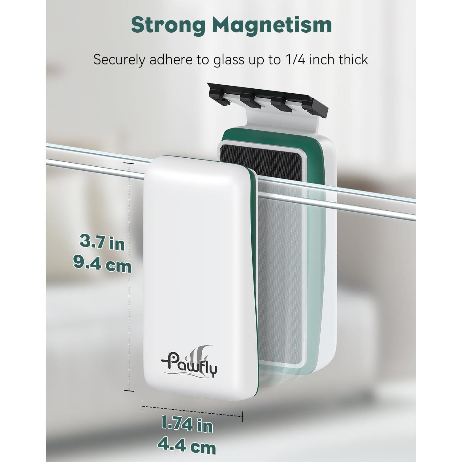 Limpiador Magnético de Acuario Pawfly con 2 Raspadores 6.35mm