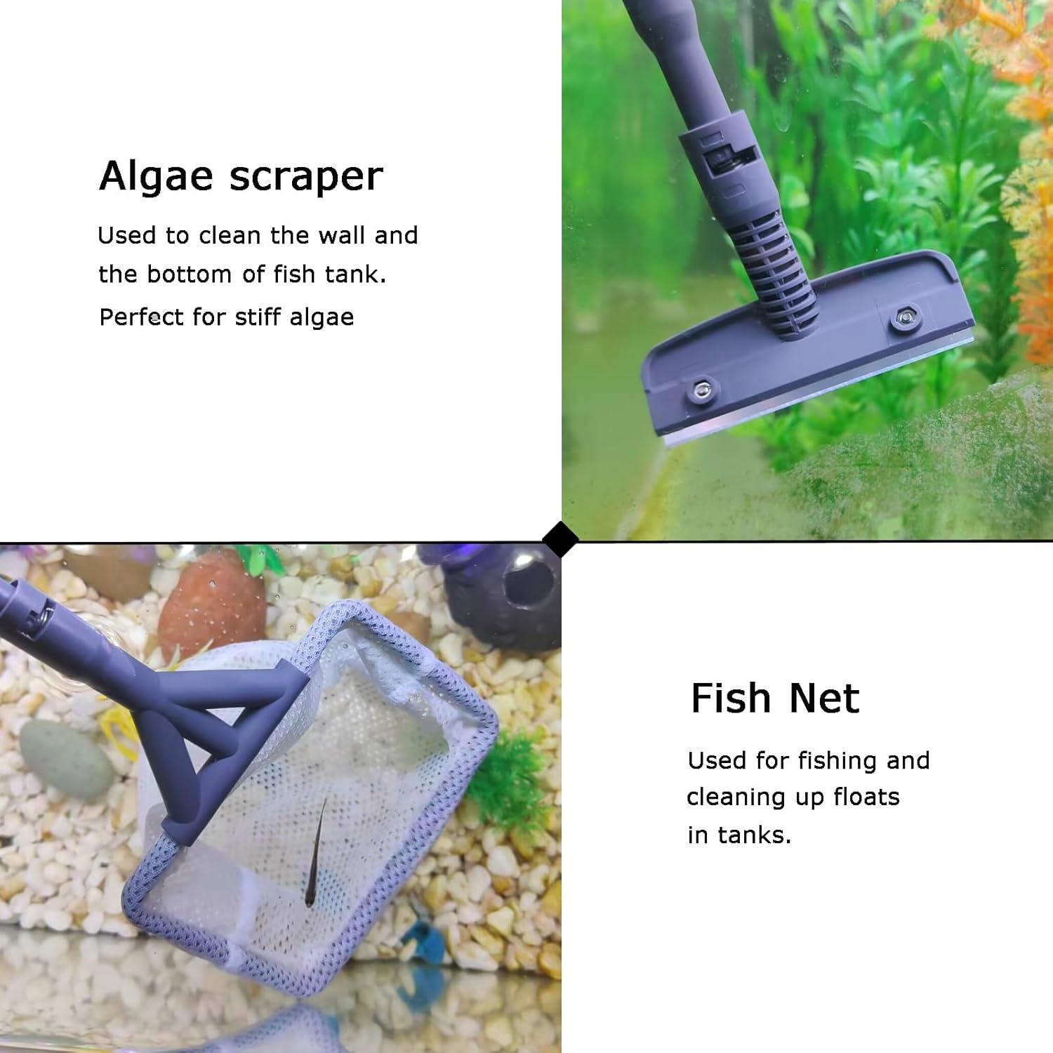 Kit de Limpieza de Acuario 6 en 1 AQUANEAT con Mango Ajustable