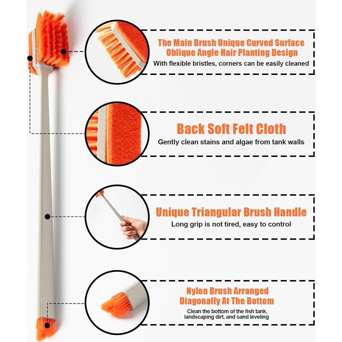Limpiador de Acuario Rislobx US188 - Raspador de Algas 31cm
