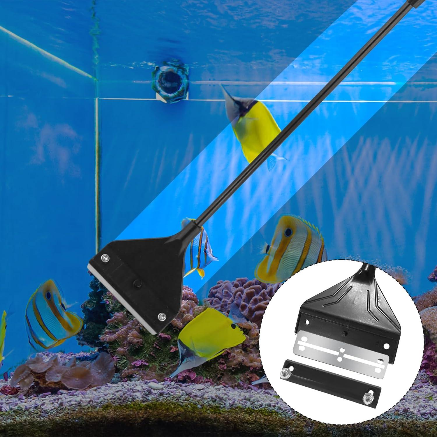 Rascador de Algas para Acuarios PEUTIER 62 cm 2 en 1 con 10 Cuchillas