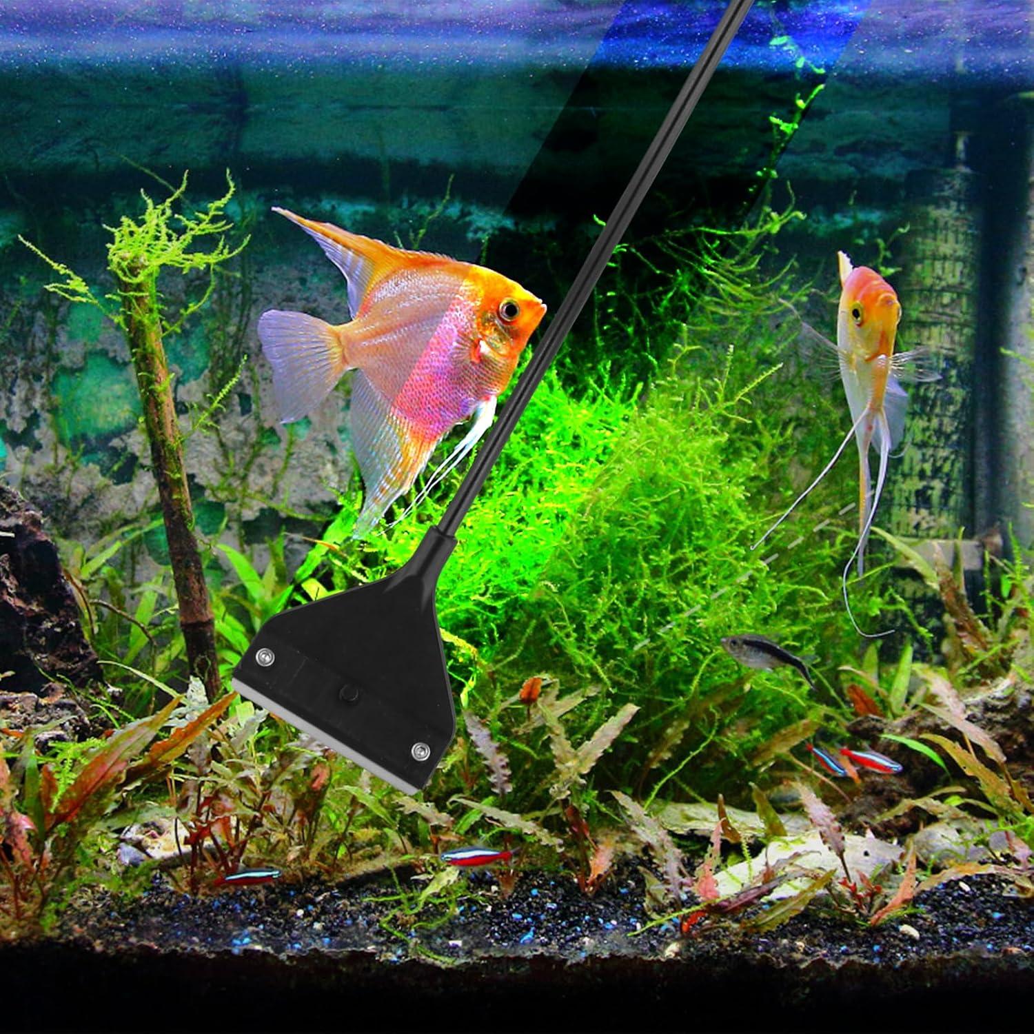 Rascador de Algas para Acuarios PEUTIER 62 cm 2 en 1 con 10 Cuchillas