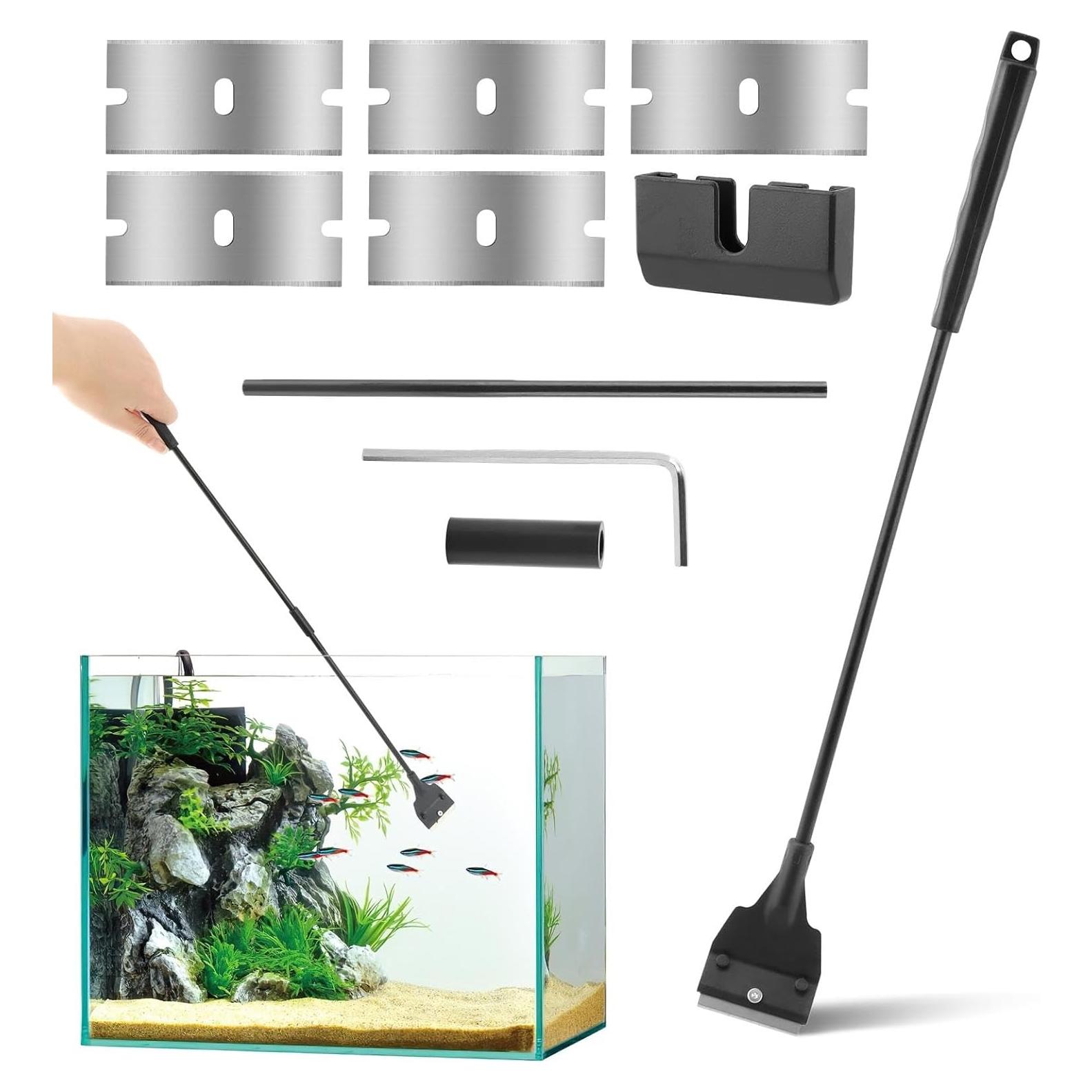 Raspador de Acuario Tookie 53 cm Ajustable Acero Inoxidable