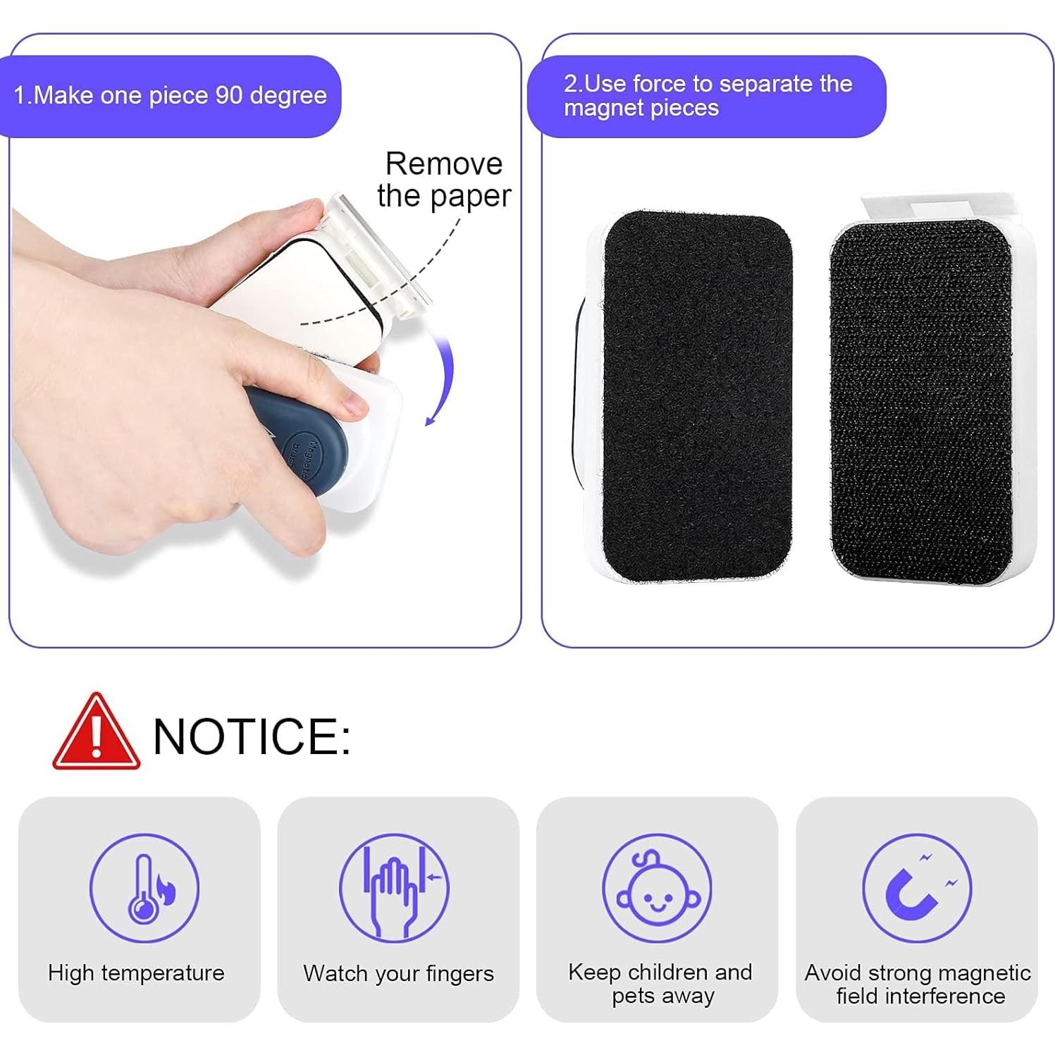 Limpiador Magnético AQQA para Acuarios Azul Pequeño