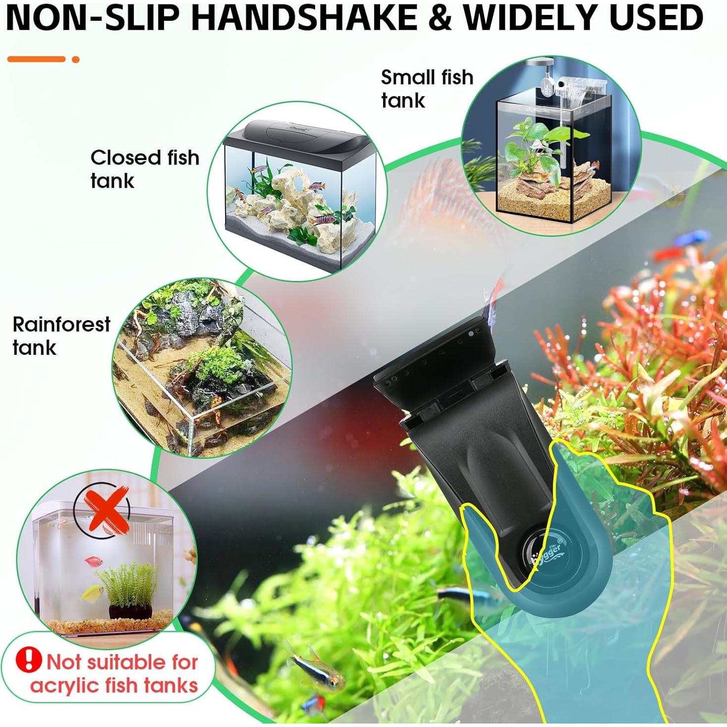 Limpiador Magnético para Acuarios Hygger M con Raspadores