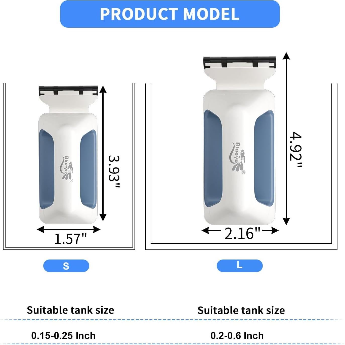 Limpiador Magnético para Acuarios BlueYu GC66 - 0.38-0.64 cm