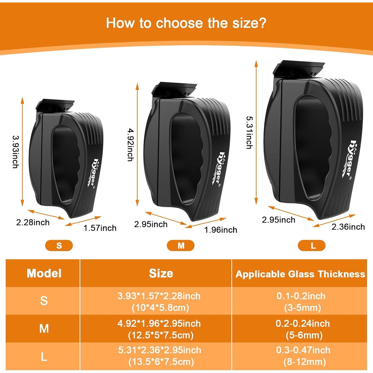 Limpiador de Cristal Magnético hygger S para Acuarios 0.1-0.2"