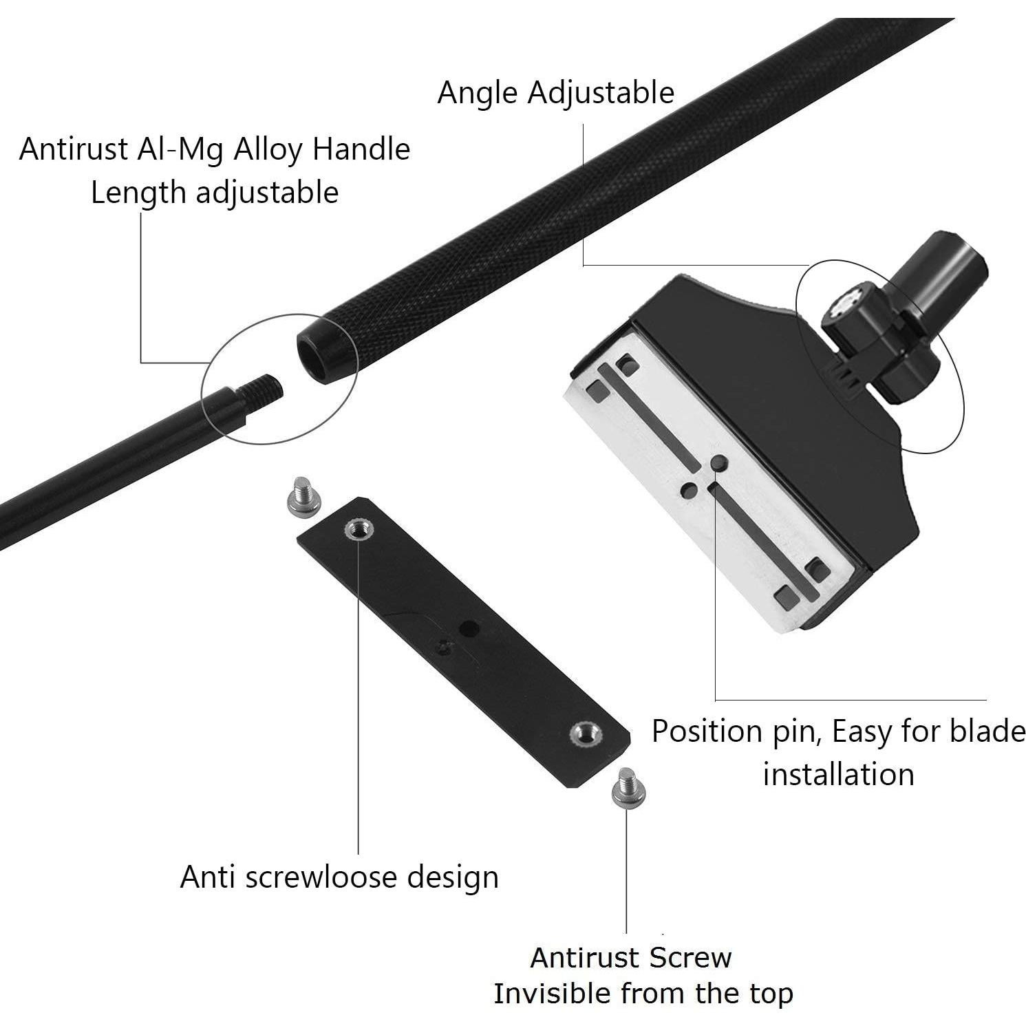 Raspador de Algas Fzone con 10 Cuchillas de Acero Inoxidable 66cm
