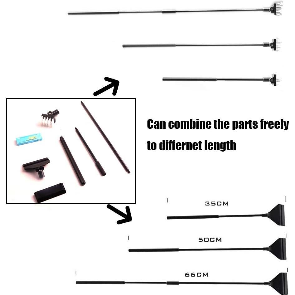 Raspador de Algas Fzone con 10 Cuchillas de Acero Inoxidable 66cm