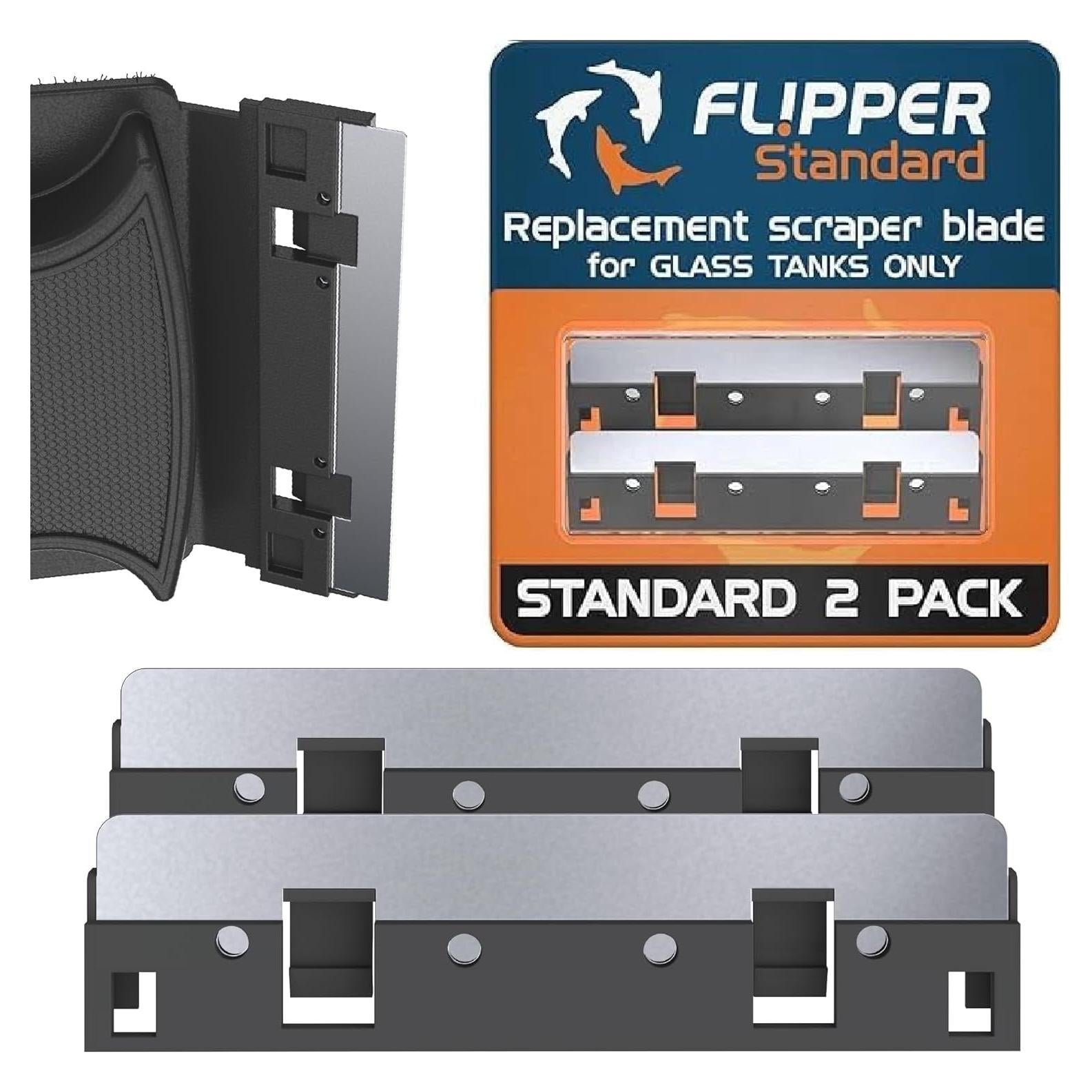 Cuchillas de Raspado Flipper Estándar para Acuarios - Paquete de 2