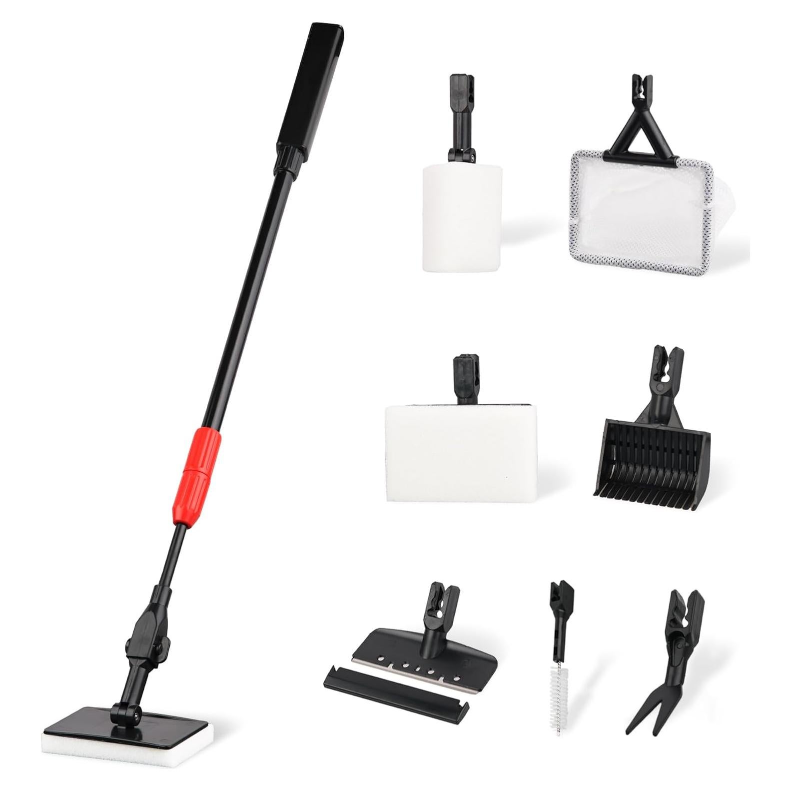 Kit de Limpieza de Acuario 7 en 1 Aquatic Eden - Raspador, Red y Más
