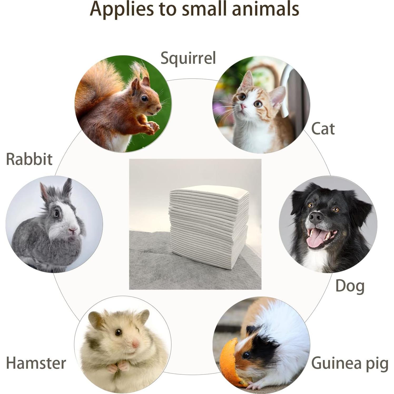 100 Almohadillas Desechables para Orina de Conejos MUYG 33x45 cm