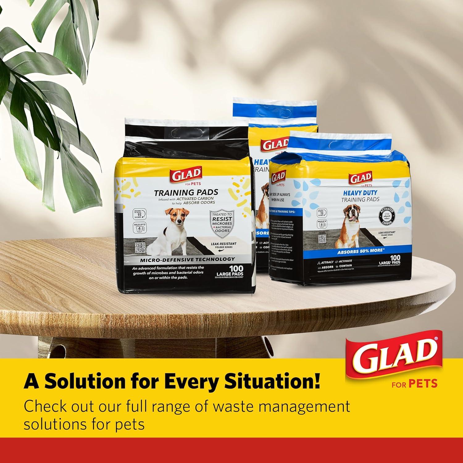 Pads para Entrenamiento de Cachorros Glad 61x61 cm - 30 Unidades