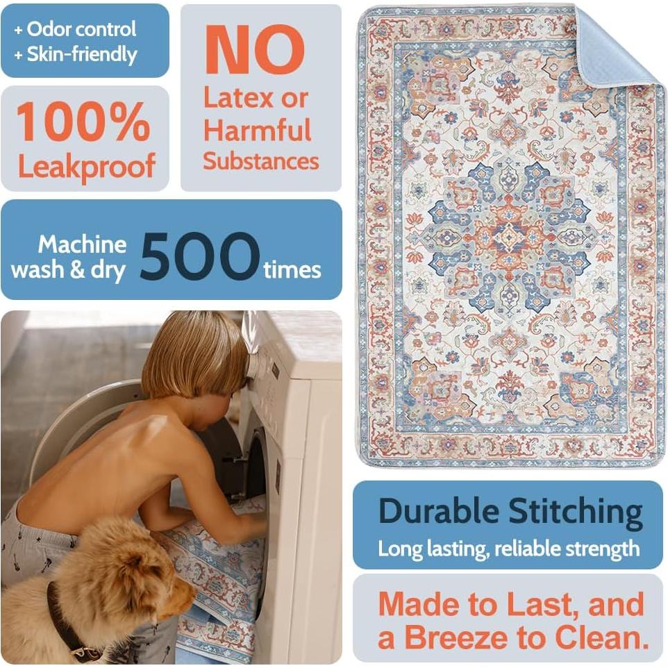 Alfombrillas Lavables ULIGOTA Pack de 2 121.9x81.3cm Antideslizantes