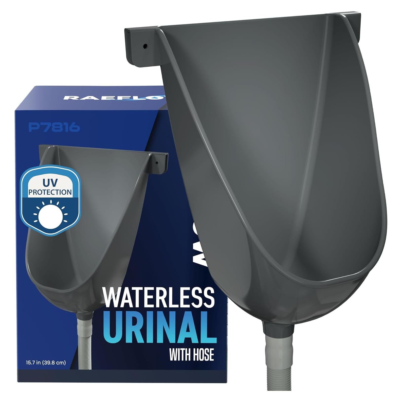 Orinal Sin Agua Raeflow con Manguera 1.5m - Gris