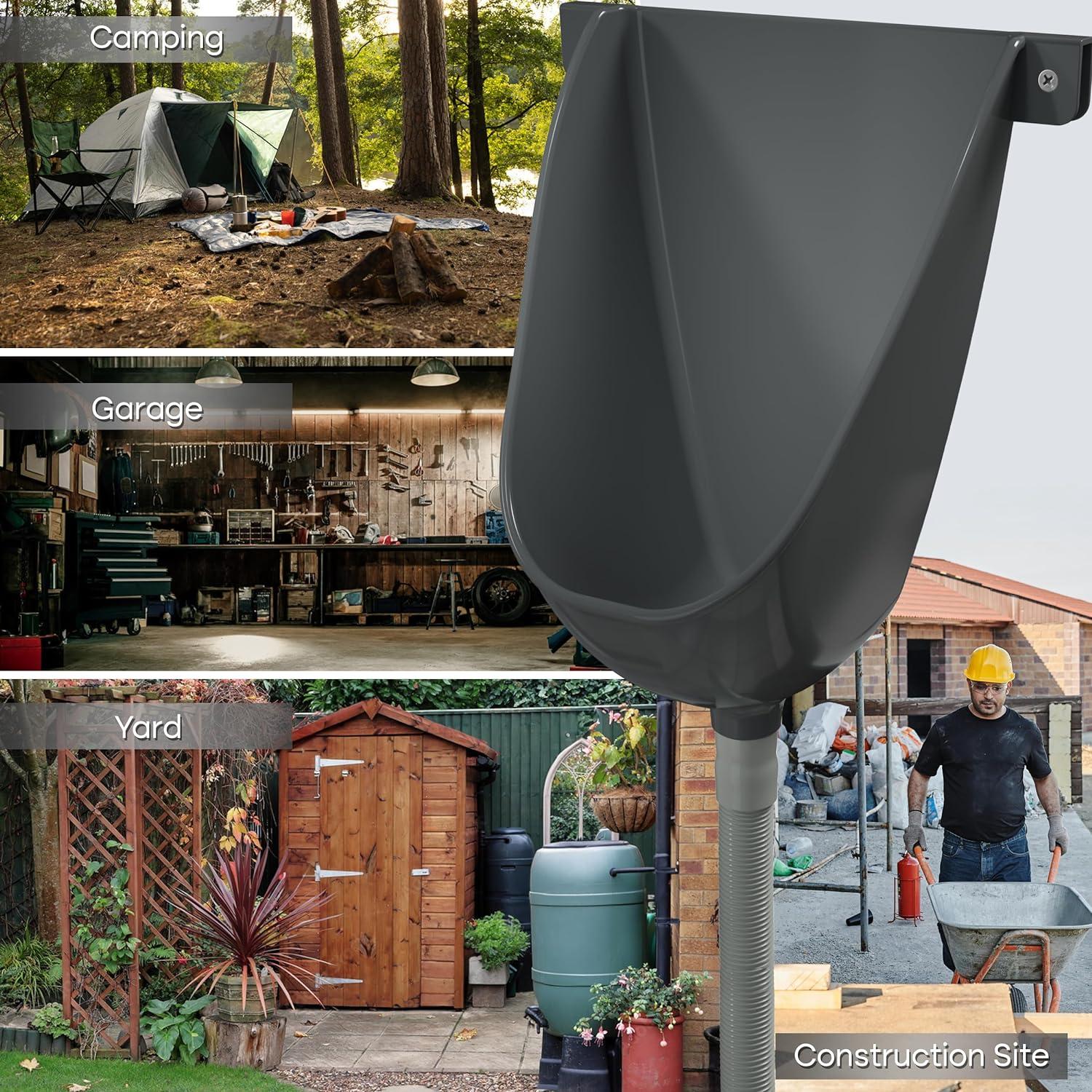 Orinal Sin Agua Raeflow con Manguera 1.5m - Gris