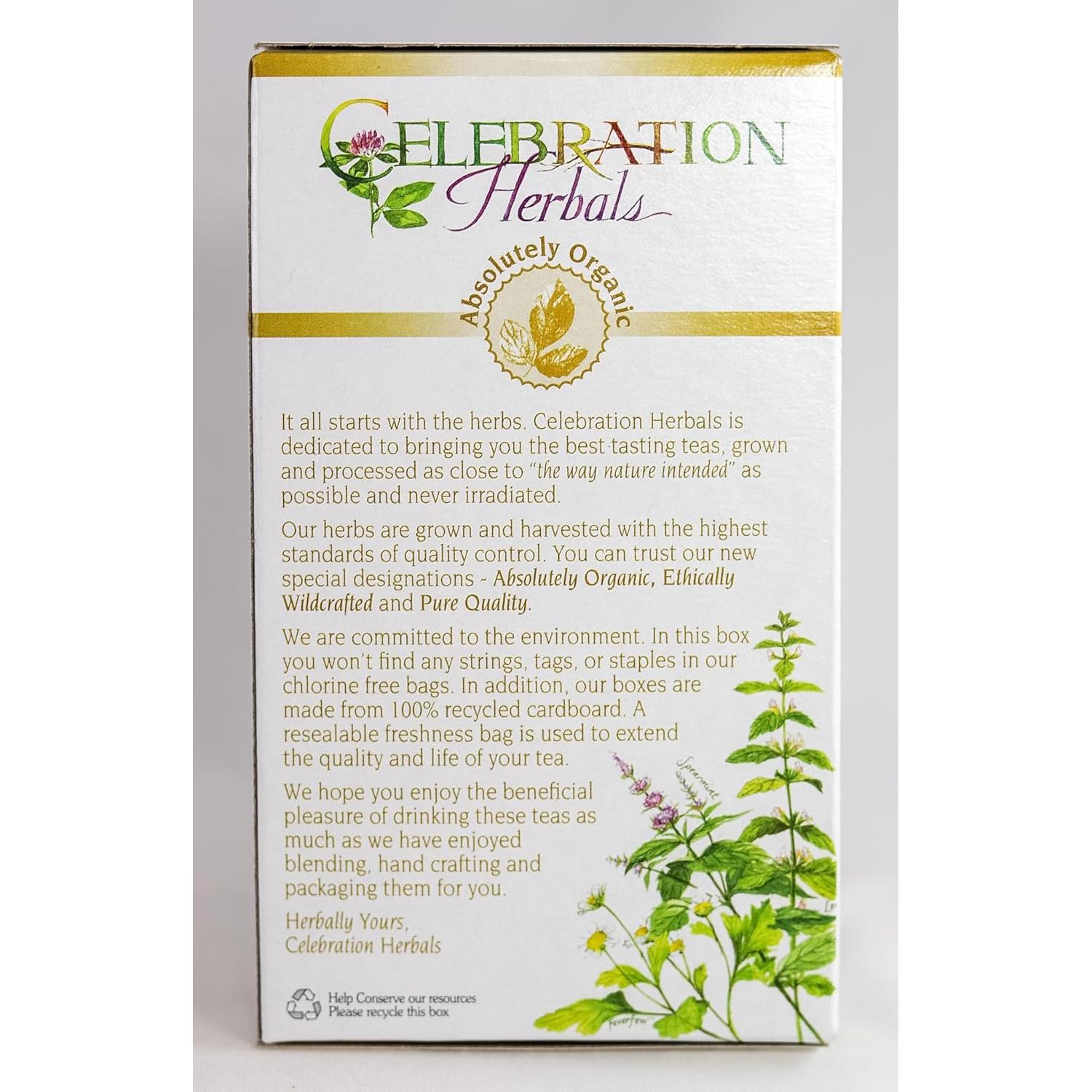 Hoja de Mora Orgánica Celebración Herbals 24 Bolsas 29g