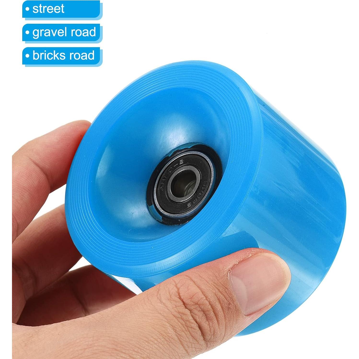 Ruedas de Longboard PATIKIL 70mm 78A con Rodamientos ABEC-9