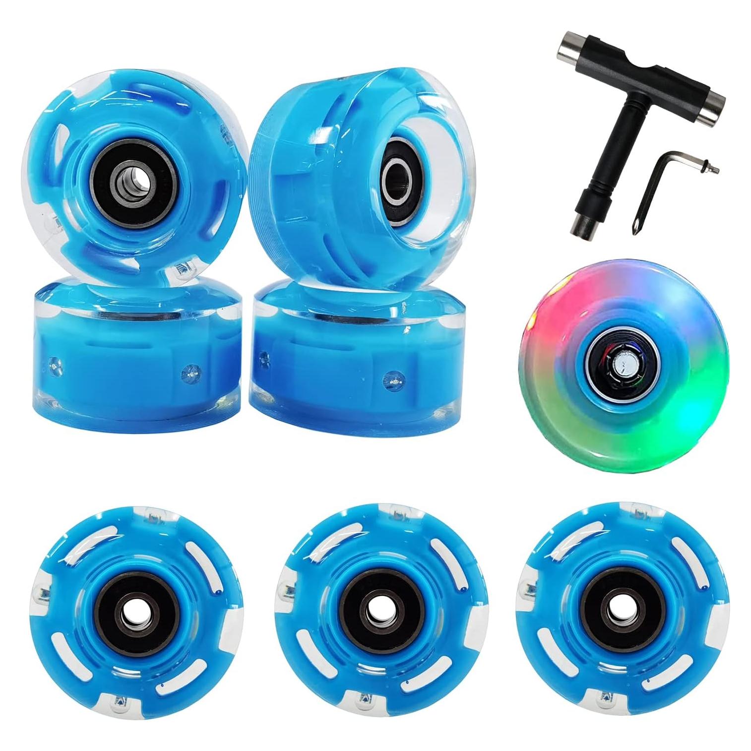 Ruedas de patín FREEDARE 54mm 83A con rodamientos y herramienta T