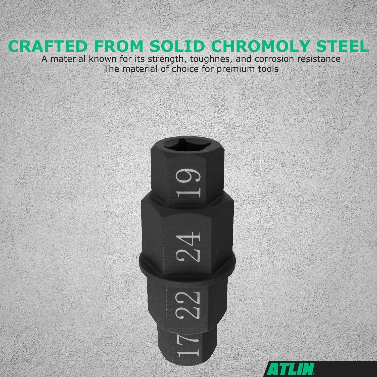 Llave de Eje Hexagonal ATLIN 17mm 19mm 22mm 24mm para Motocicleta