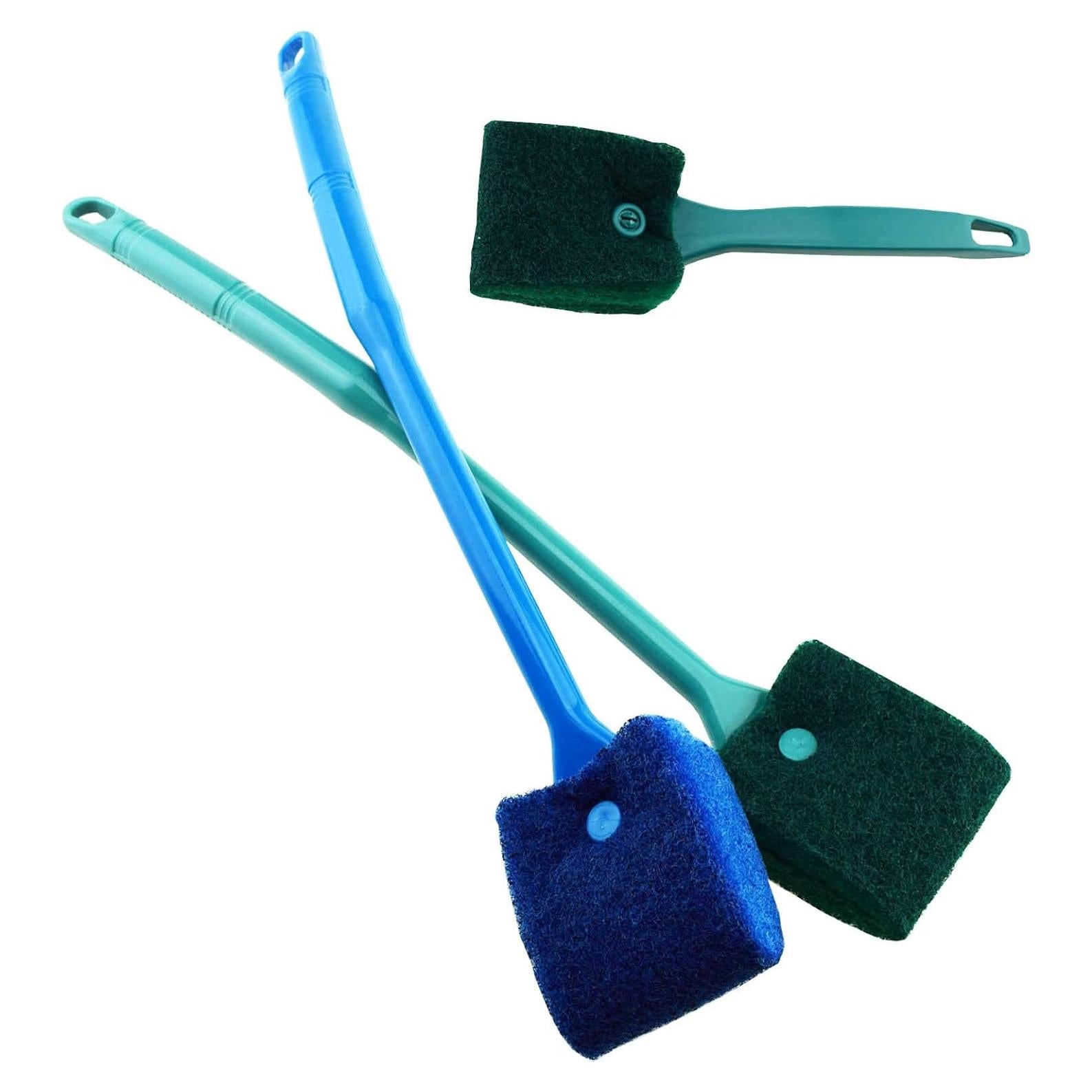 3 Cepillos de Limpieza de Algas AOODOOM para Acuario Antideslizante