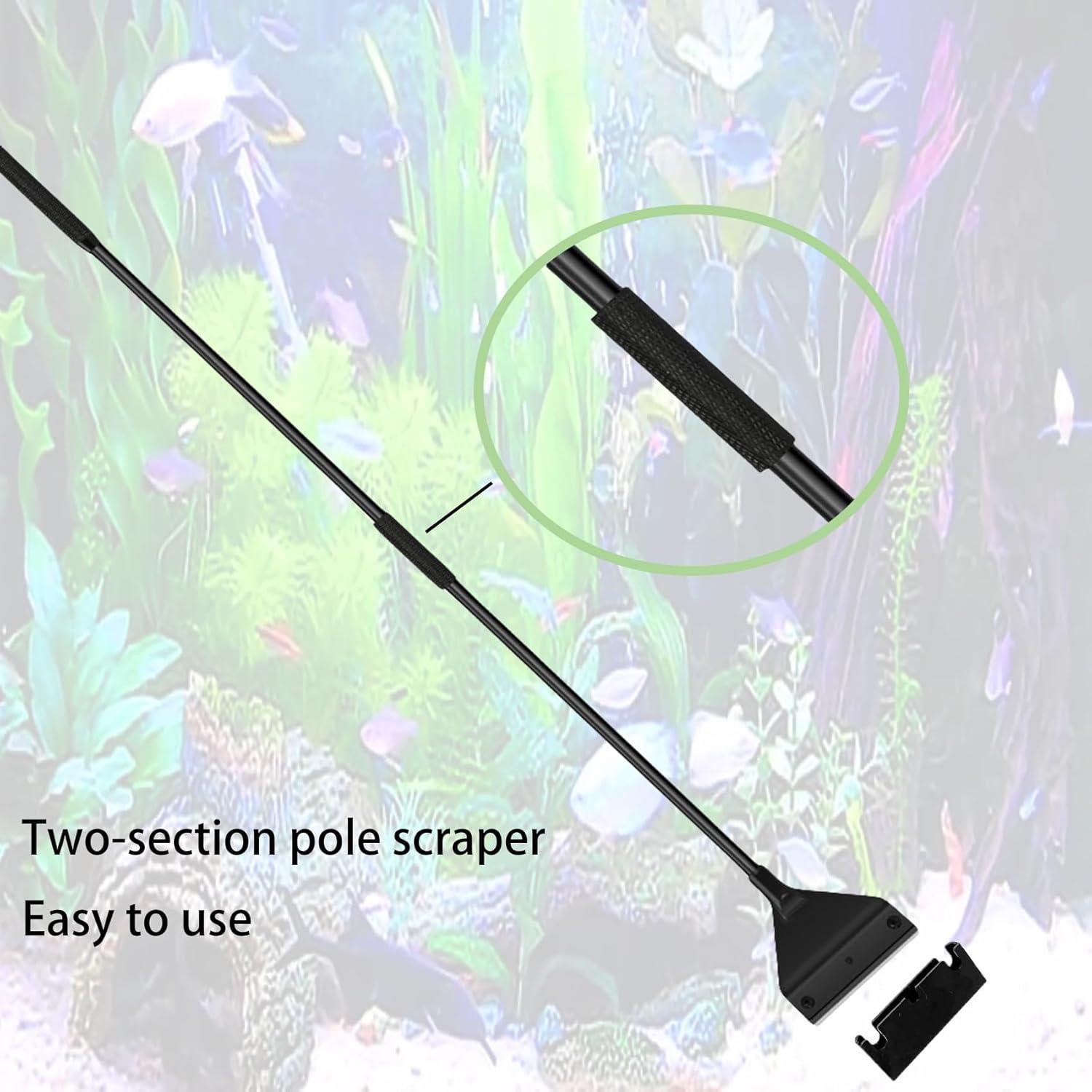 Raspador de Algas GZTFPQ para Acuarios de Vidrio con 5 Cuchillas