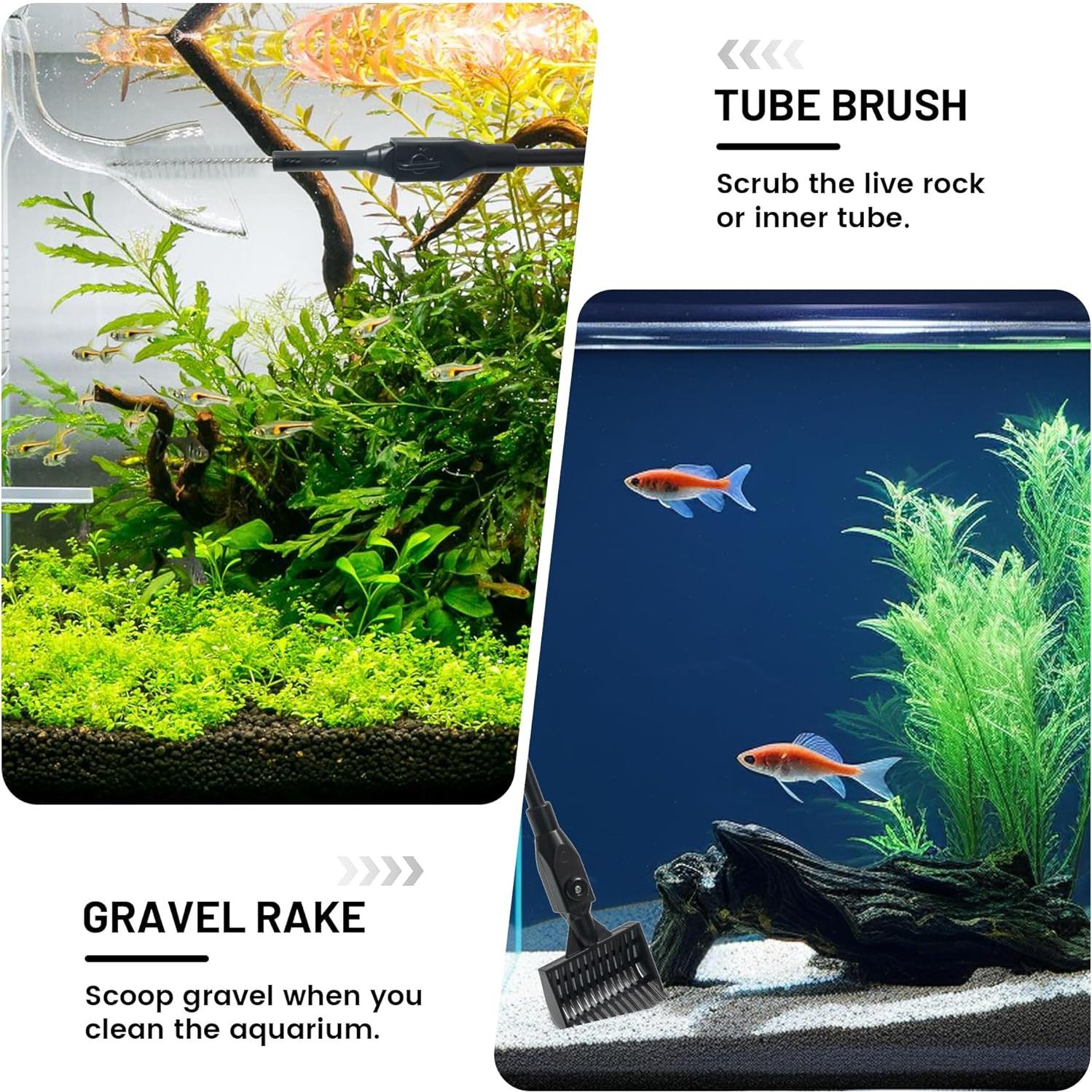 Kit de Limpieza de Acuario Amviner 7 en 1 con Mango Extensible