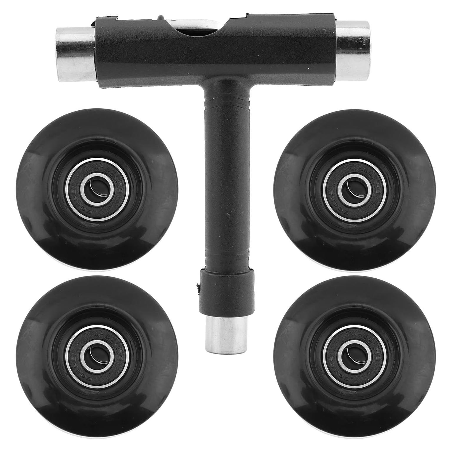 Kit de Ruedas de Patineta Houseen 55mm PU 80A con Herramienta