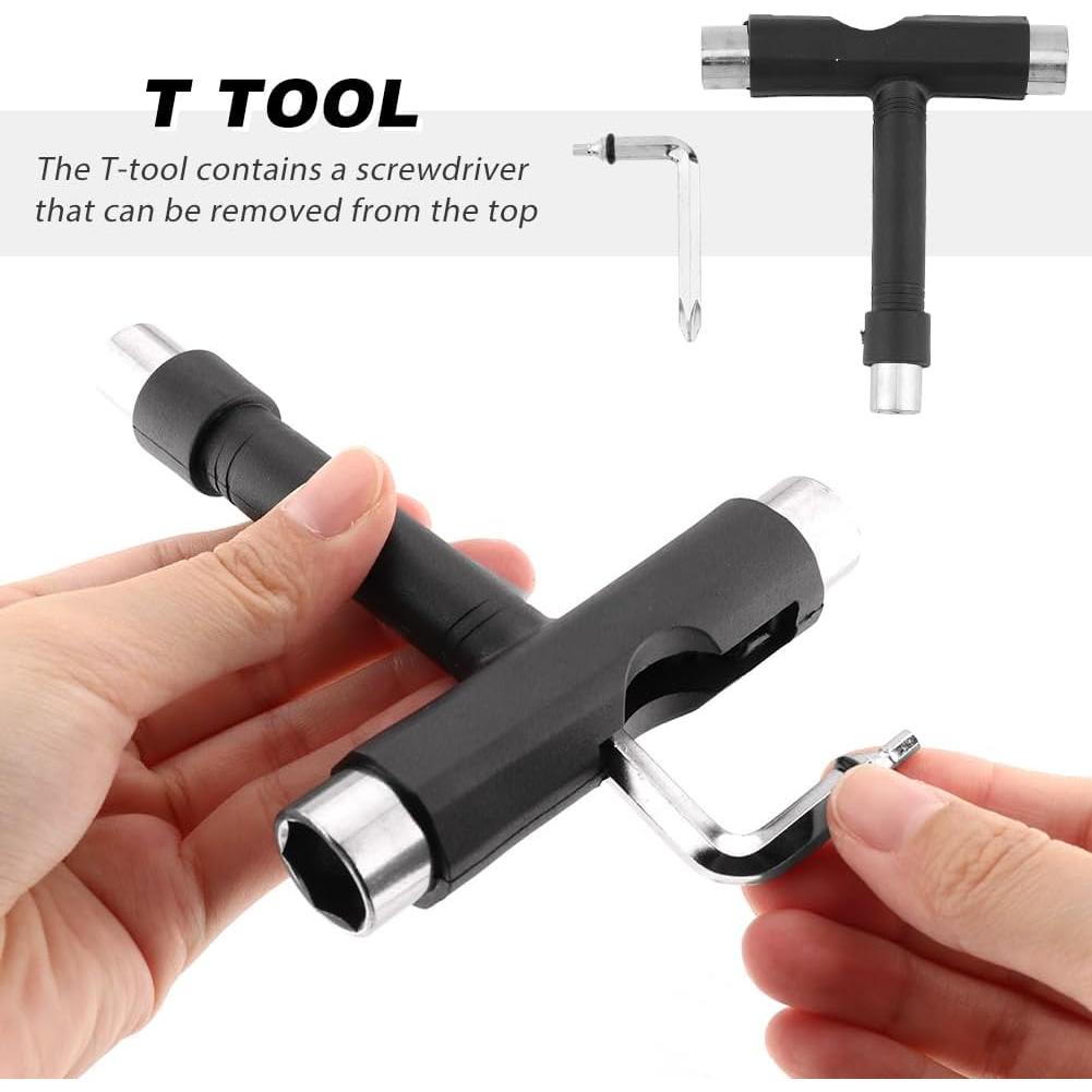 Kit de Ruedas de Patineta Houseen 55mm PU 80A con Herramienta